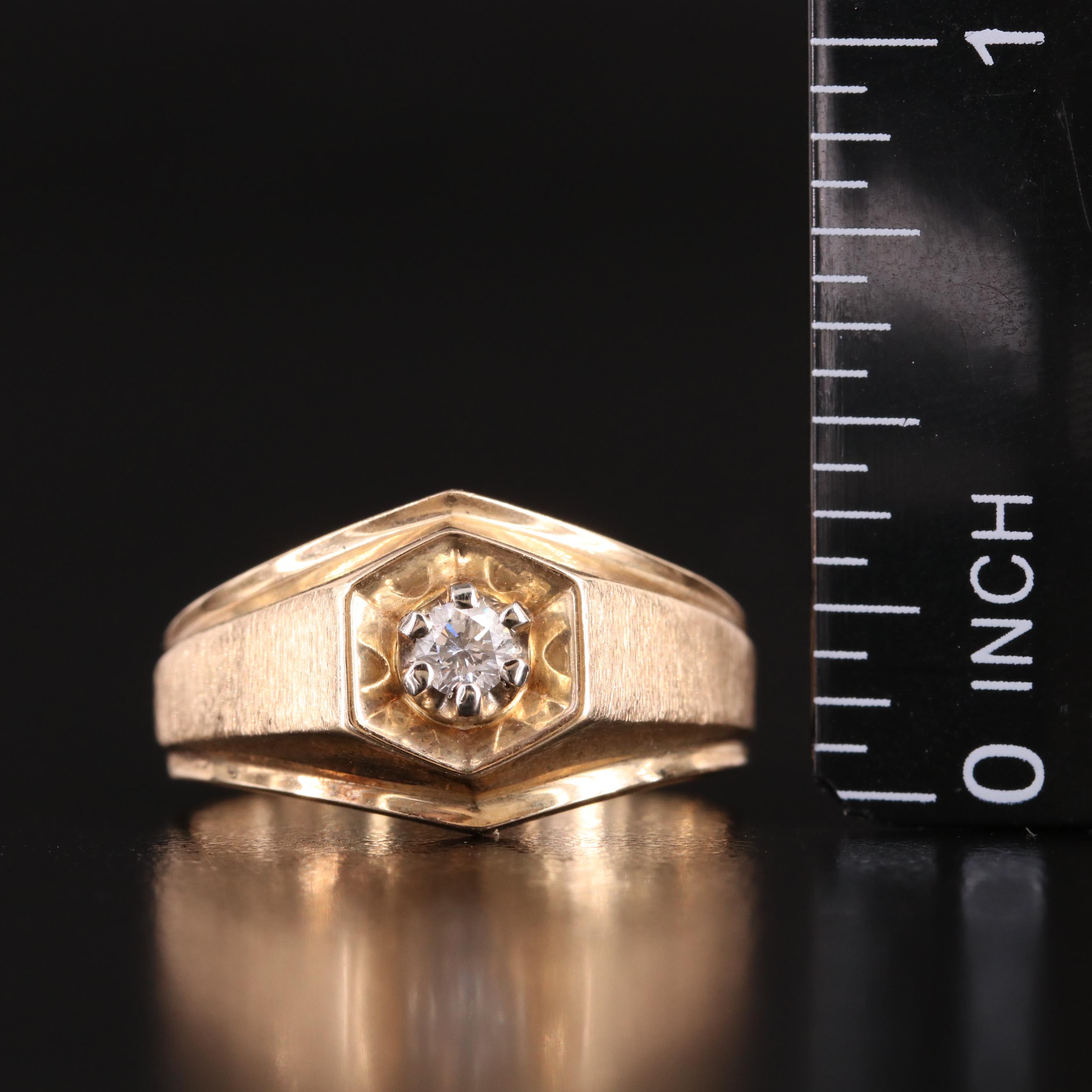 10K 0.14 CT Diamond Ring