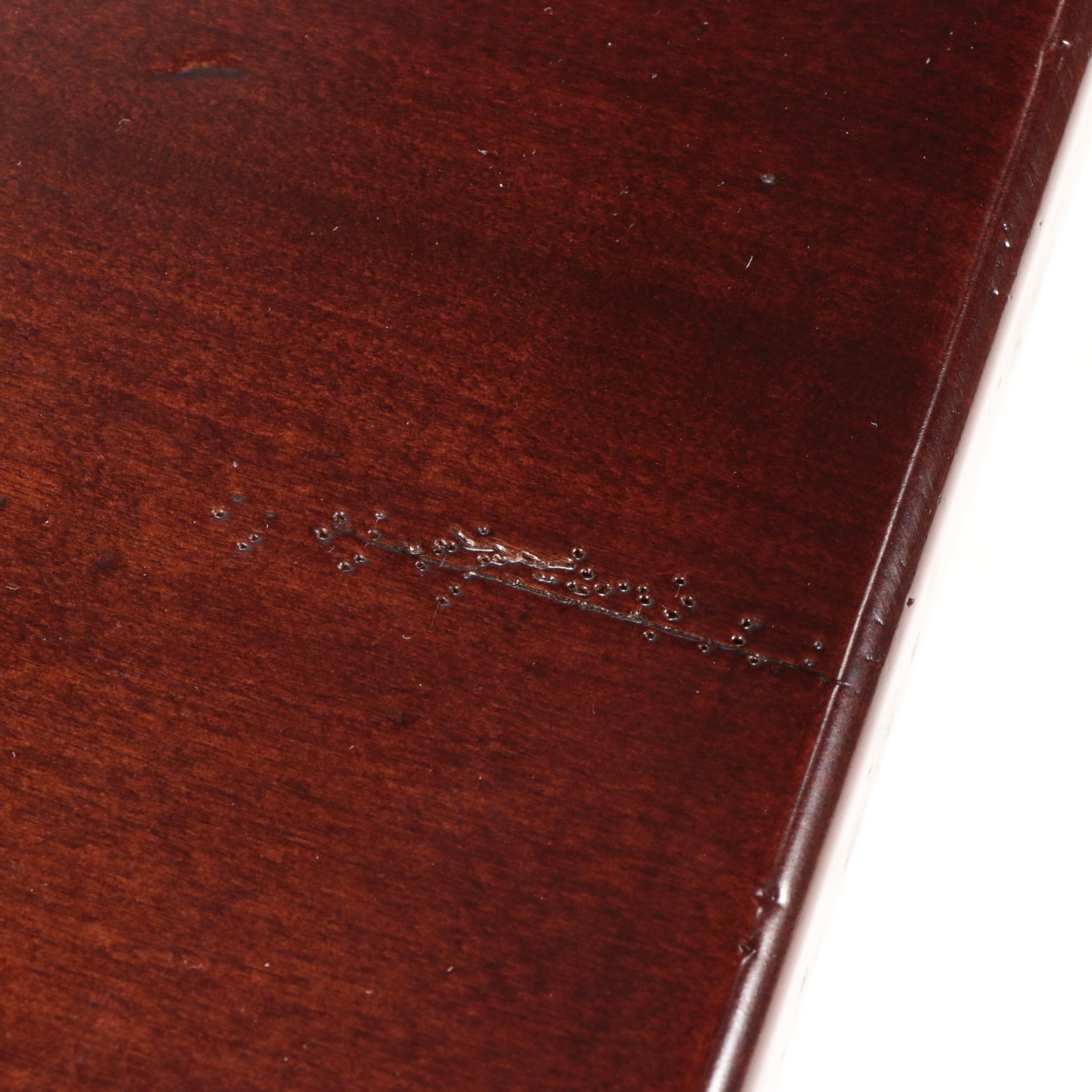 Arhaus "Tuscany" Walnut Baroque Style Trestle-Base Table with Extension Leaves