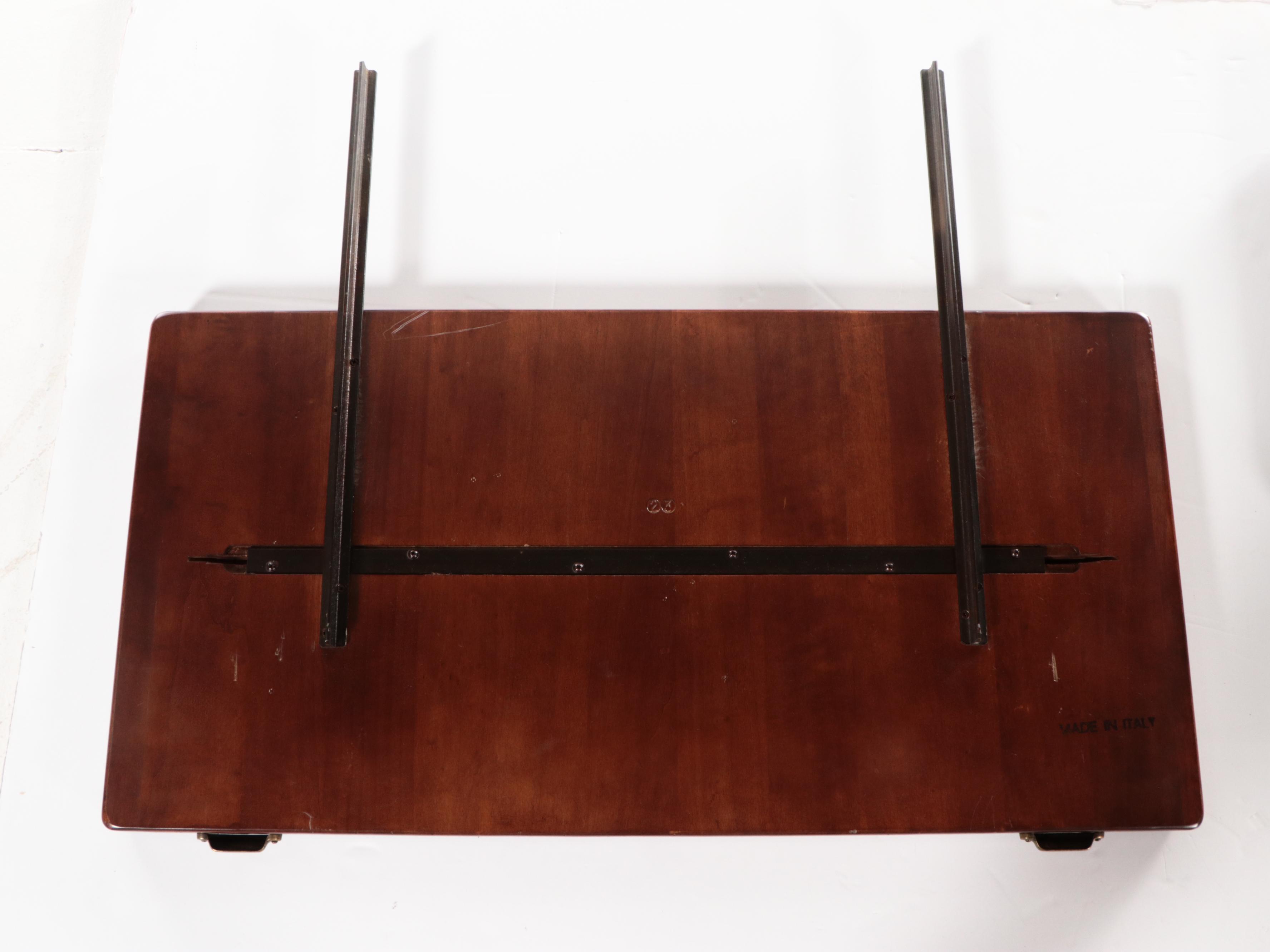 Arhaus "Tuscany" Walnut Baroque Style Trestle-Base Table with Extension Leaves