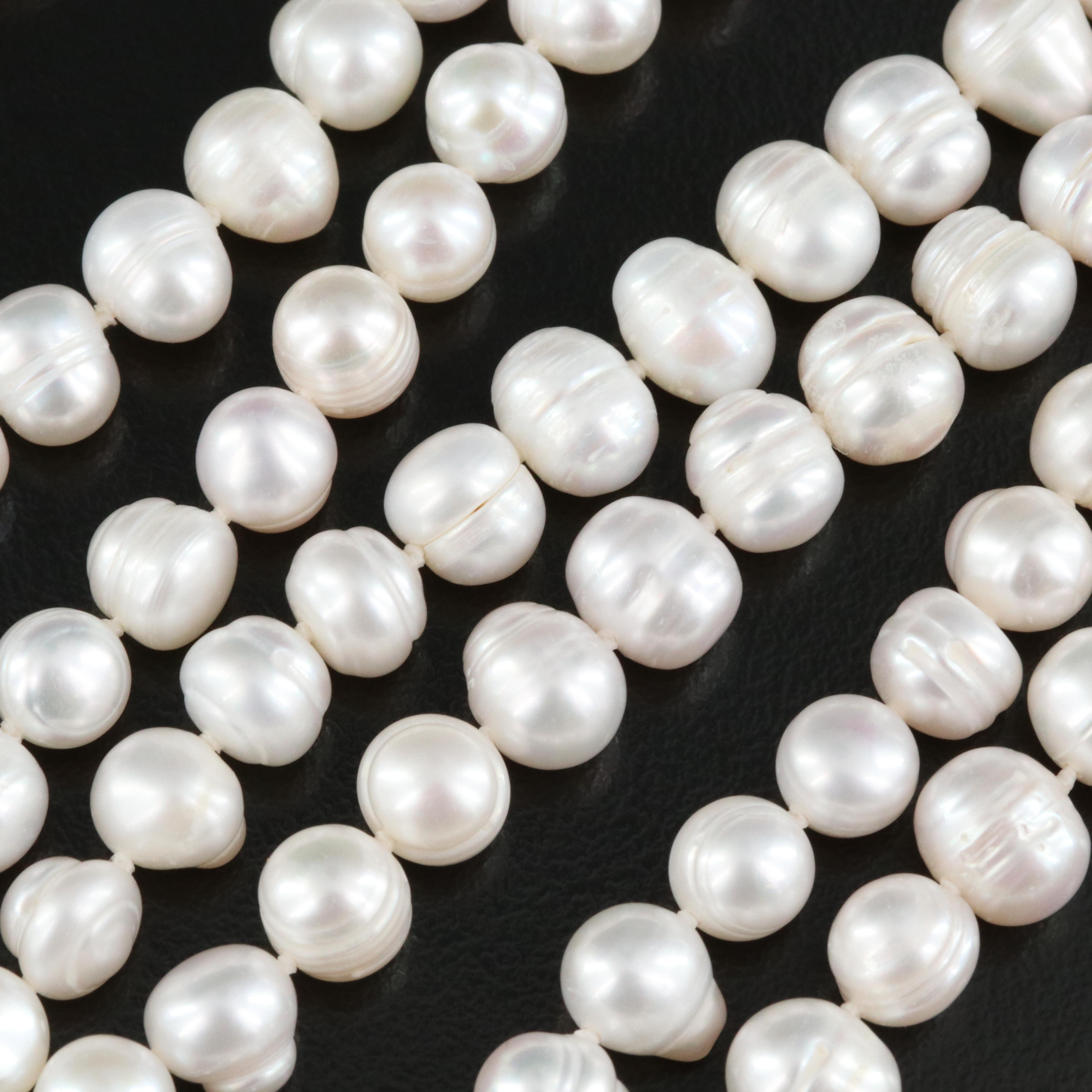 Endless Beaded Pearl Necklace