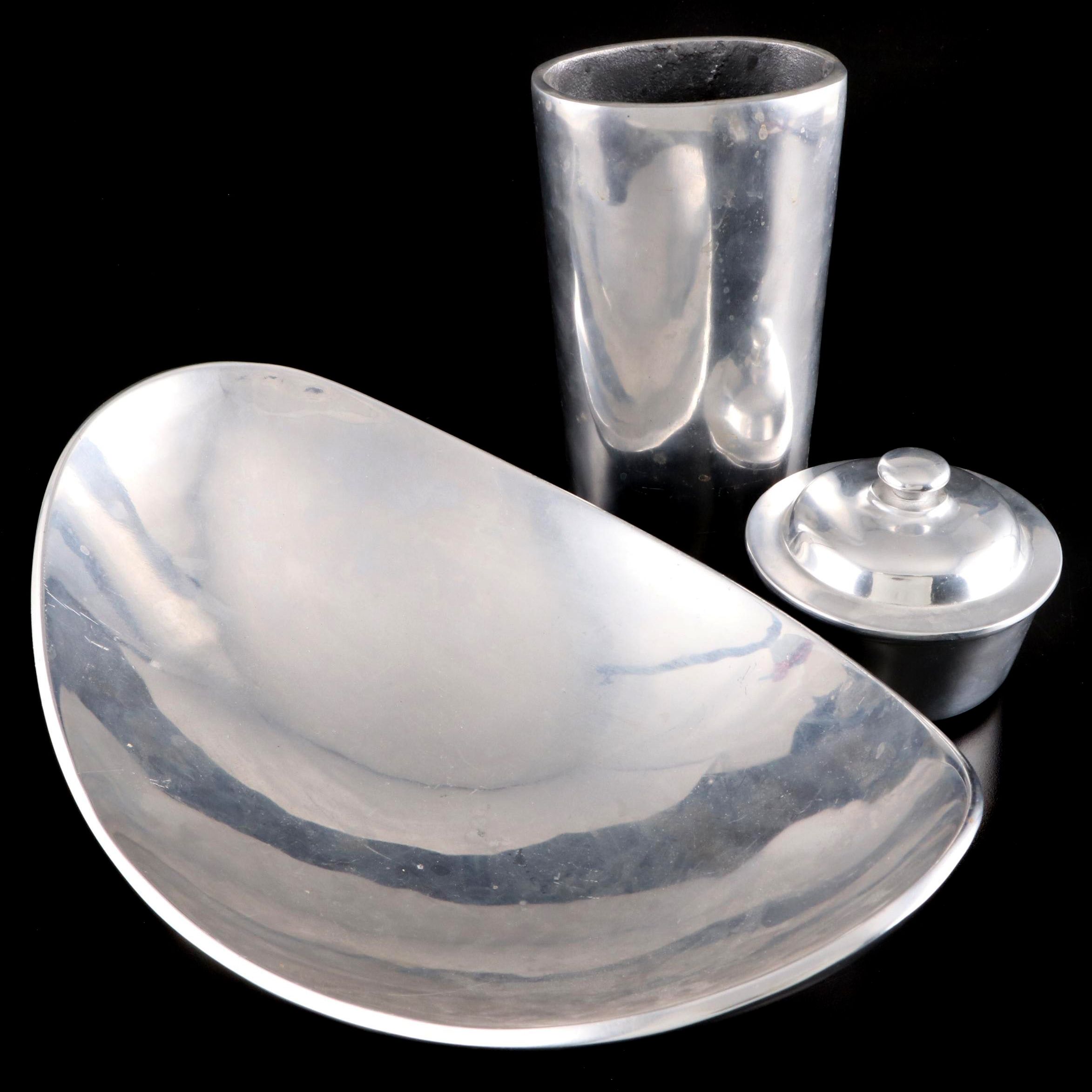 Nambe Metal Centerpiece Bowl with Wilton Co. Pewter Lidded Bowl and More