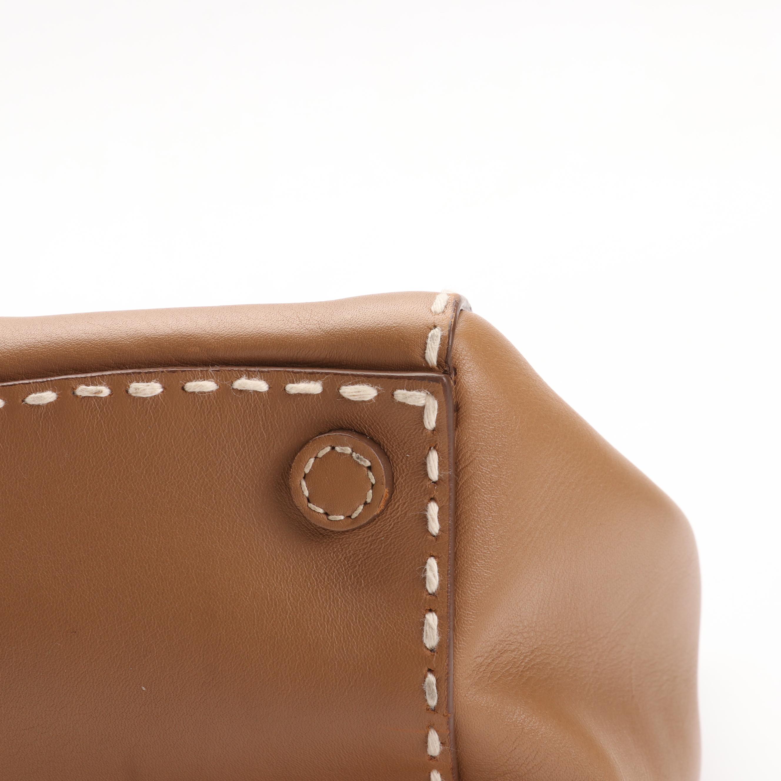 Prada Belted Hobo Stitched City Calf Leather Bag