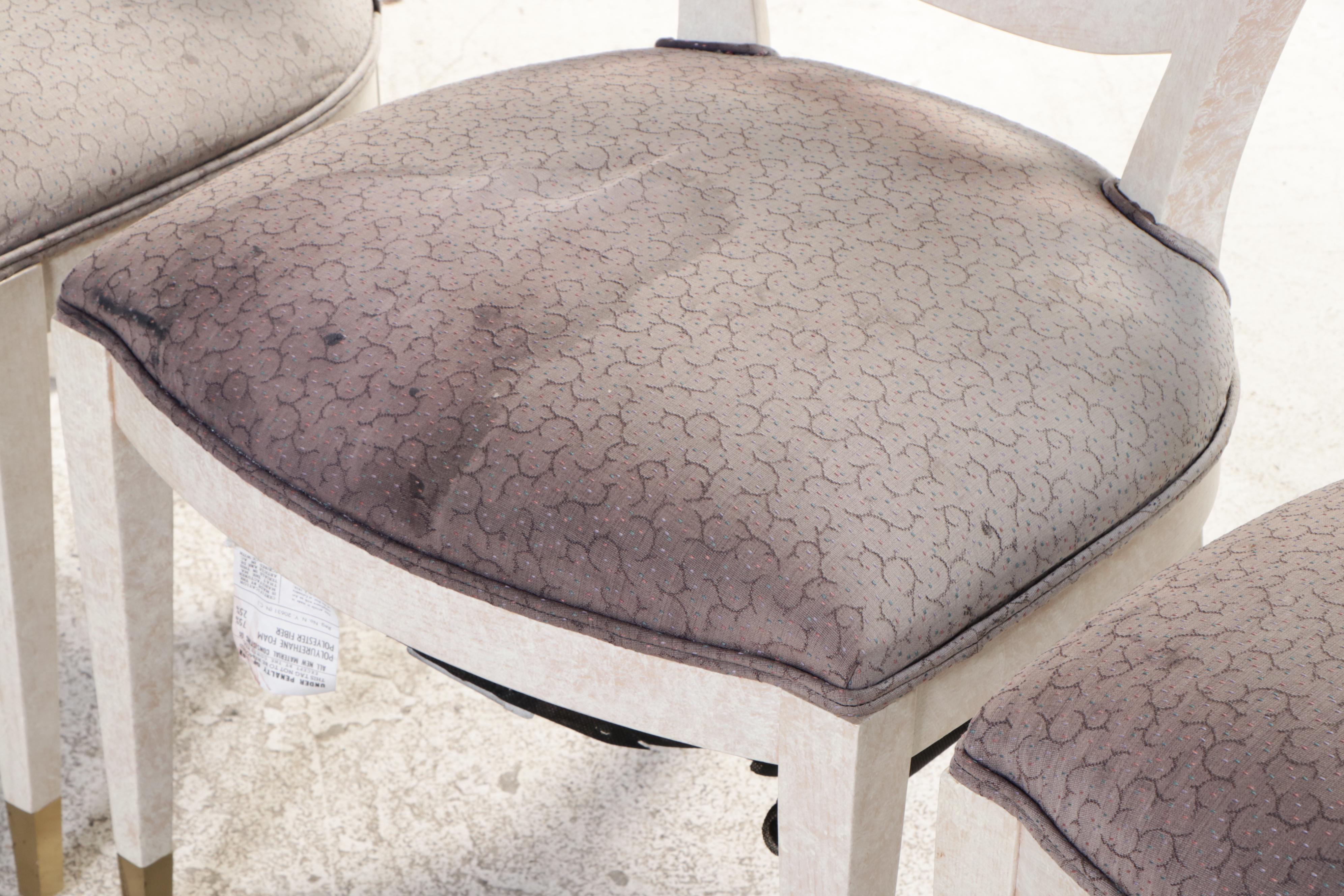 Six Henredon Cerused Ash Dining Chairs and Extension Dining Table