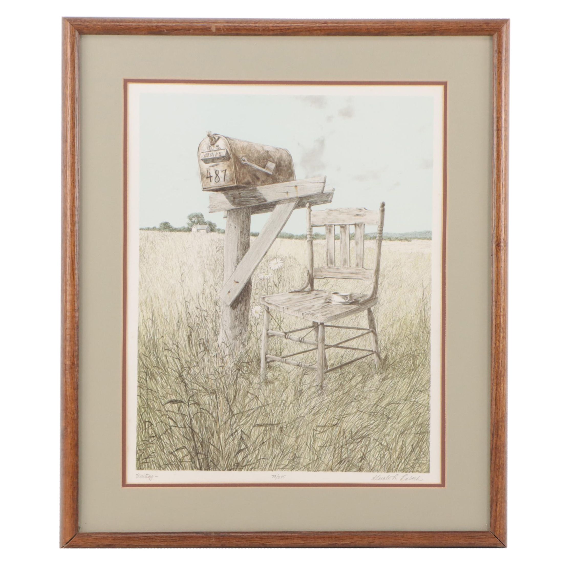 Gerald H. Lubeck Lithograph "Waiting"