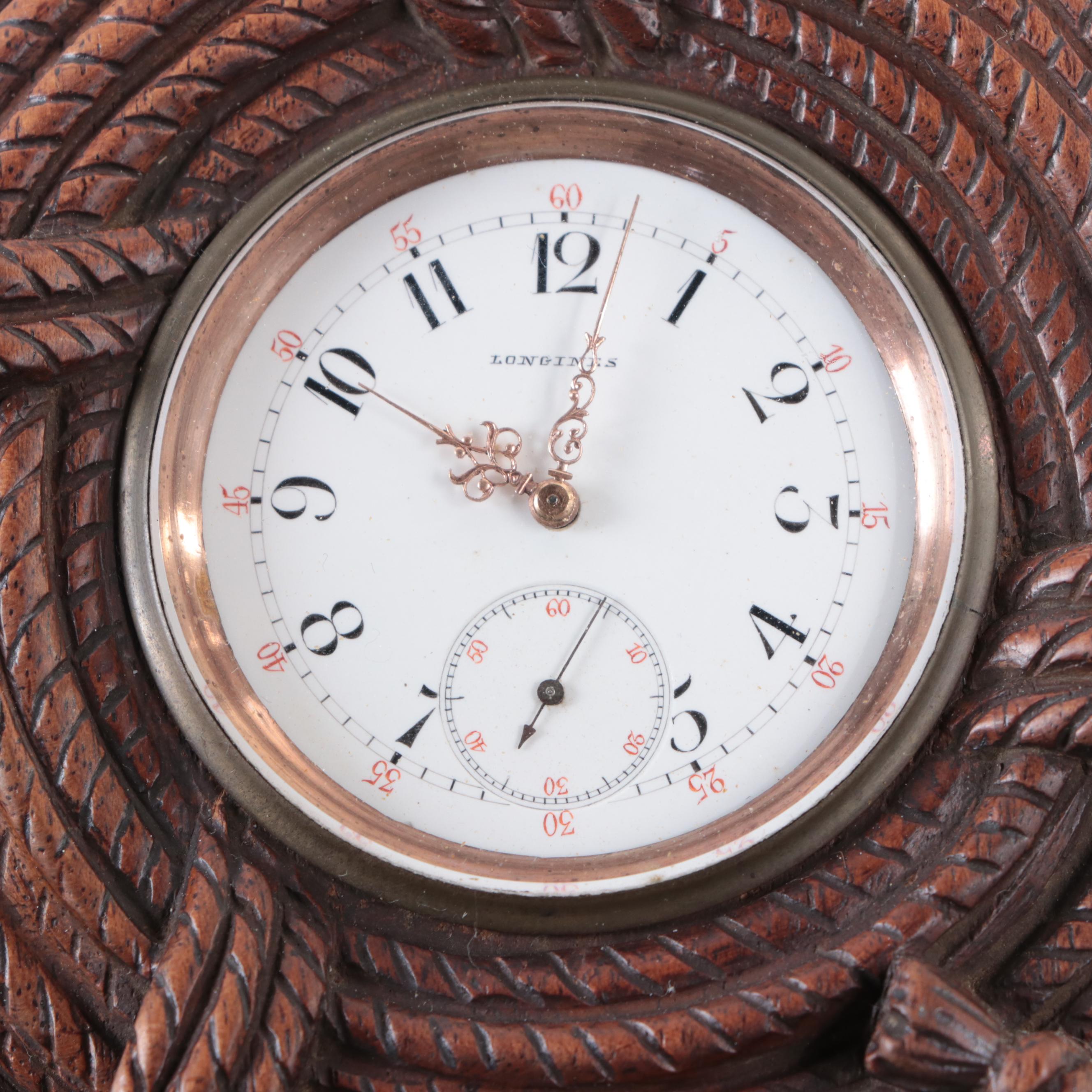 Longines Wooden Nautical Wall Clock