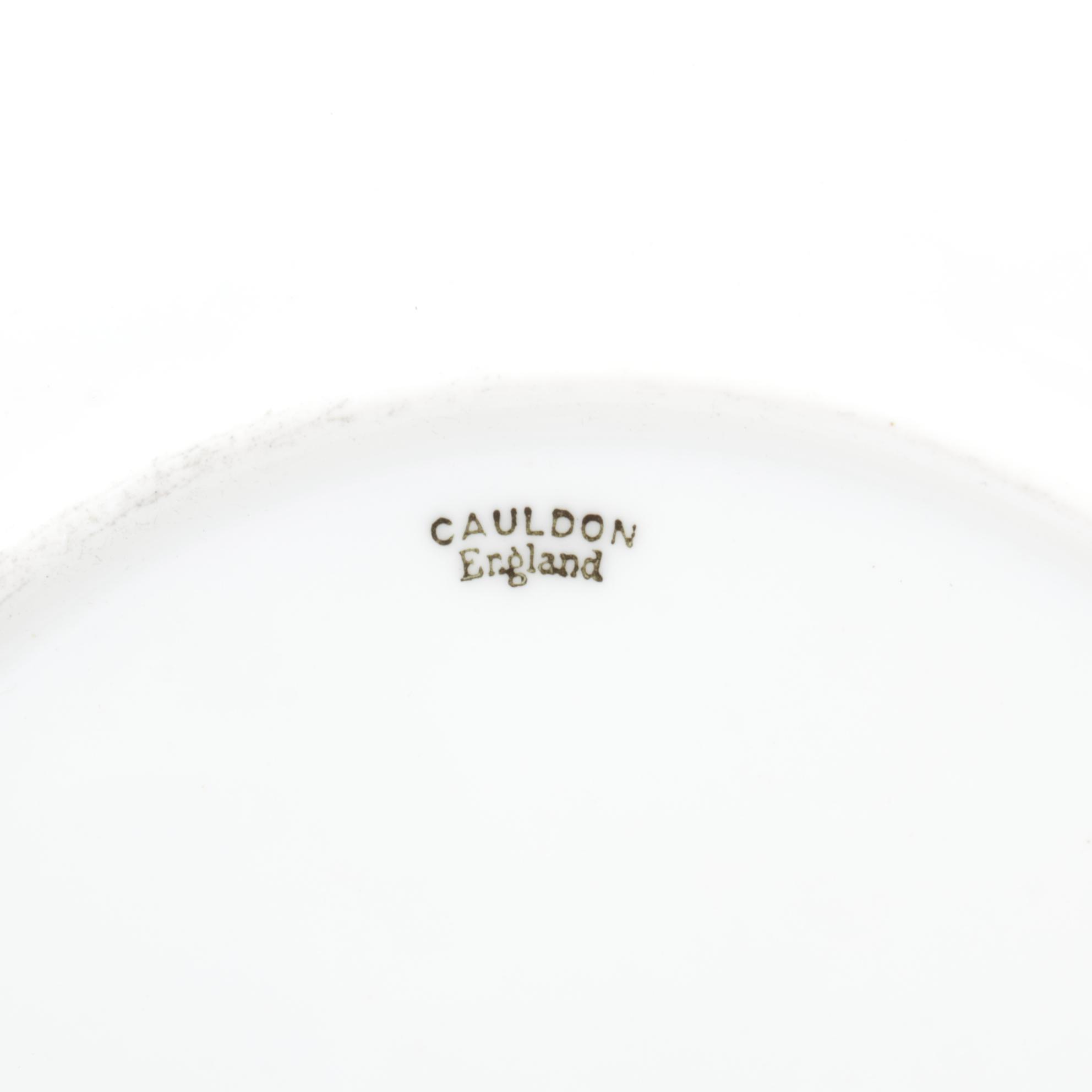 Royal Wettin Austria Coffee Set with Cauldon Gilded Plates and Other Tableware