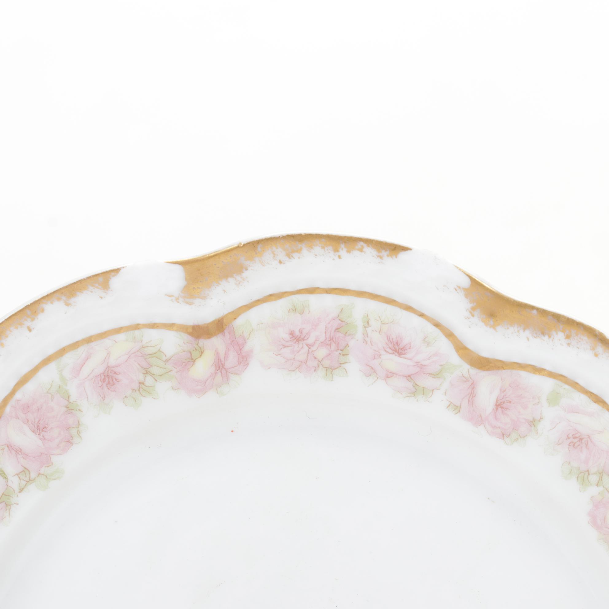 Royal Wettin Austria Coffee Set with Cauldon Gilded Plates and Other Tableware