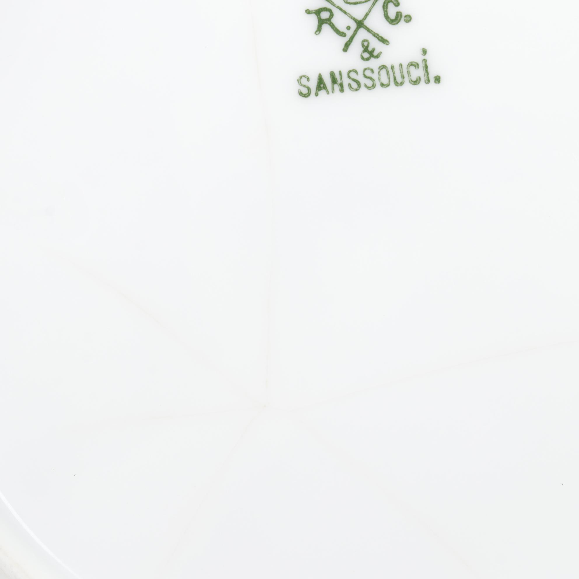 Royal Wettin Austria Coffee Set with Cauldon Gilded Plates and Other Tableware