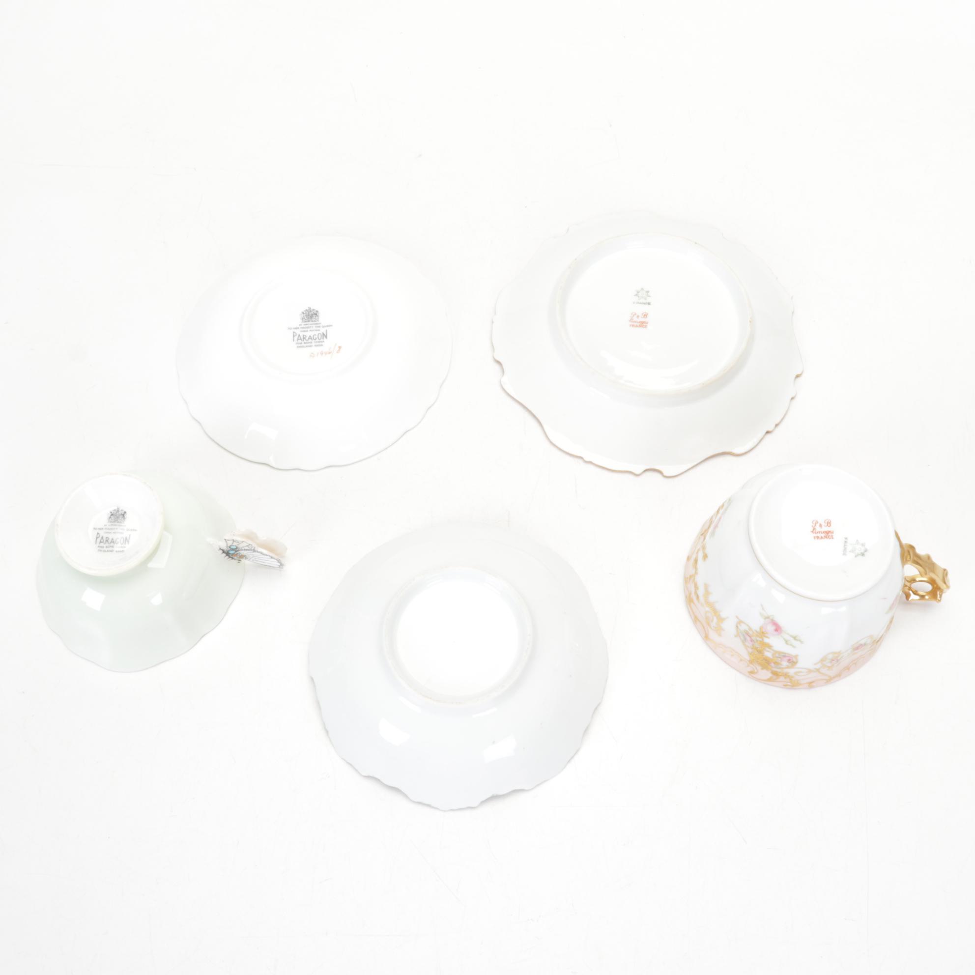 Royal Wettin Austria Coffee Set with Cauldon Gilded Plates and Other Tableware