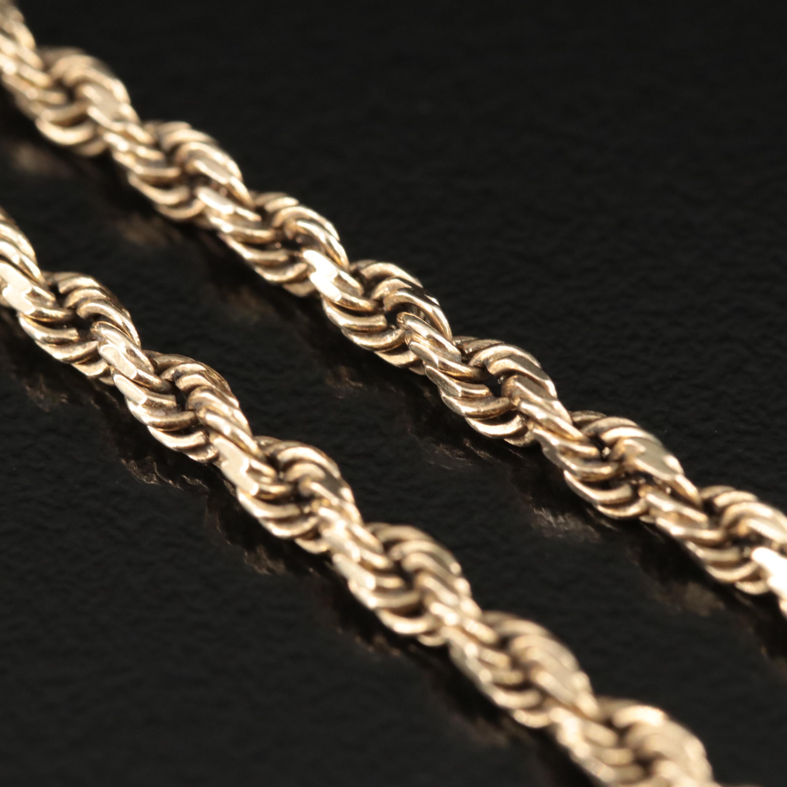 14K Rope Ankle Bracelet