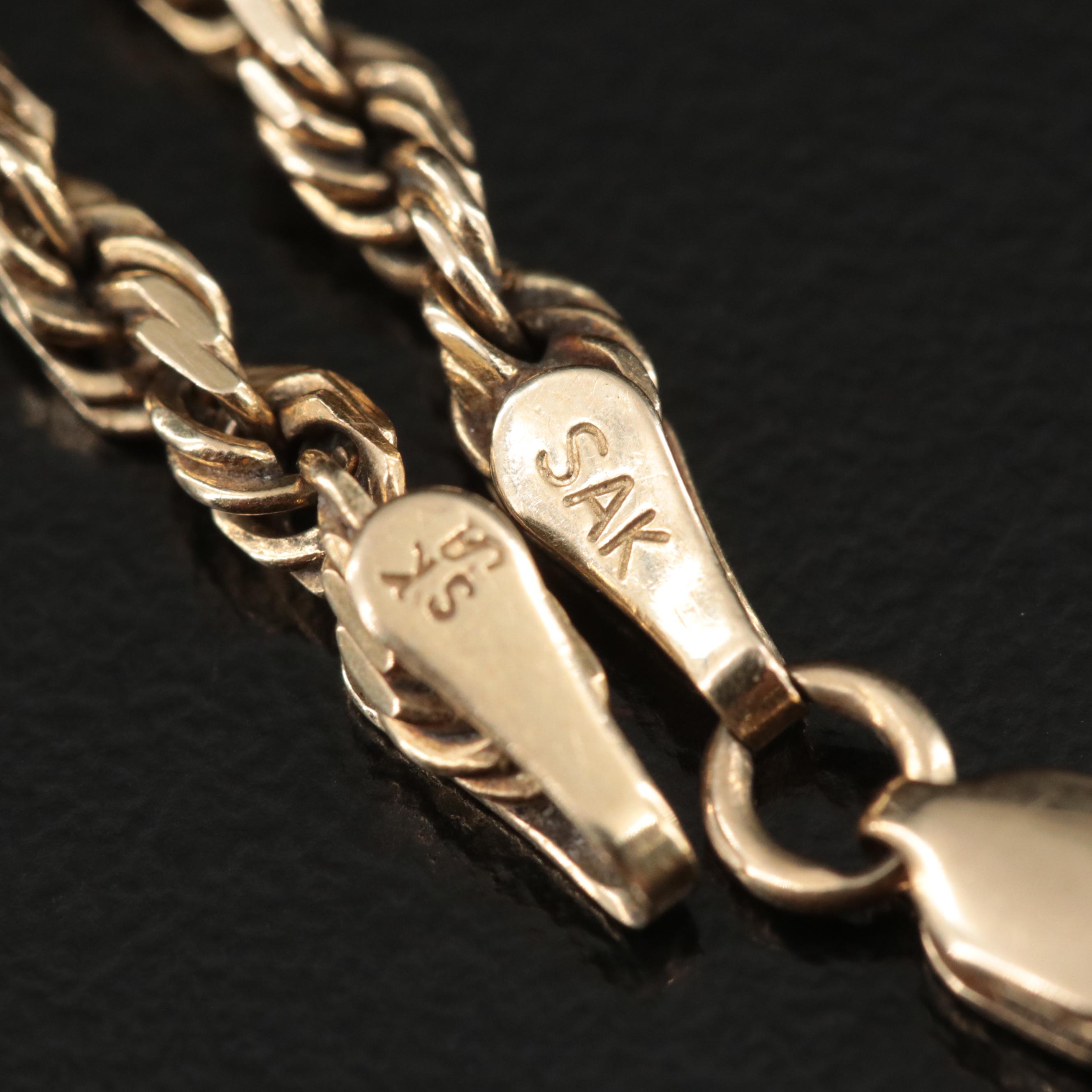 14K Rope Ankle Bracelet