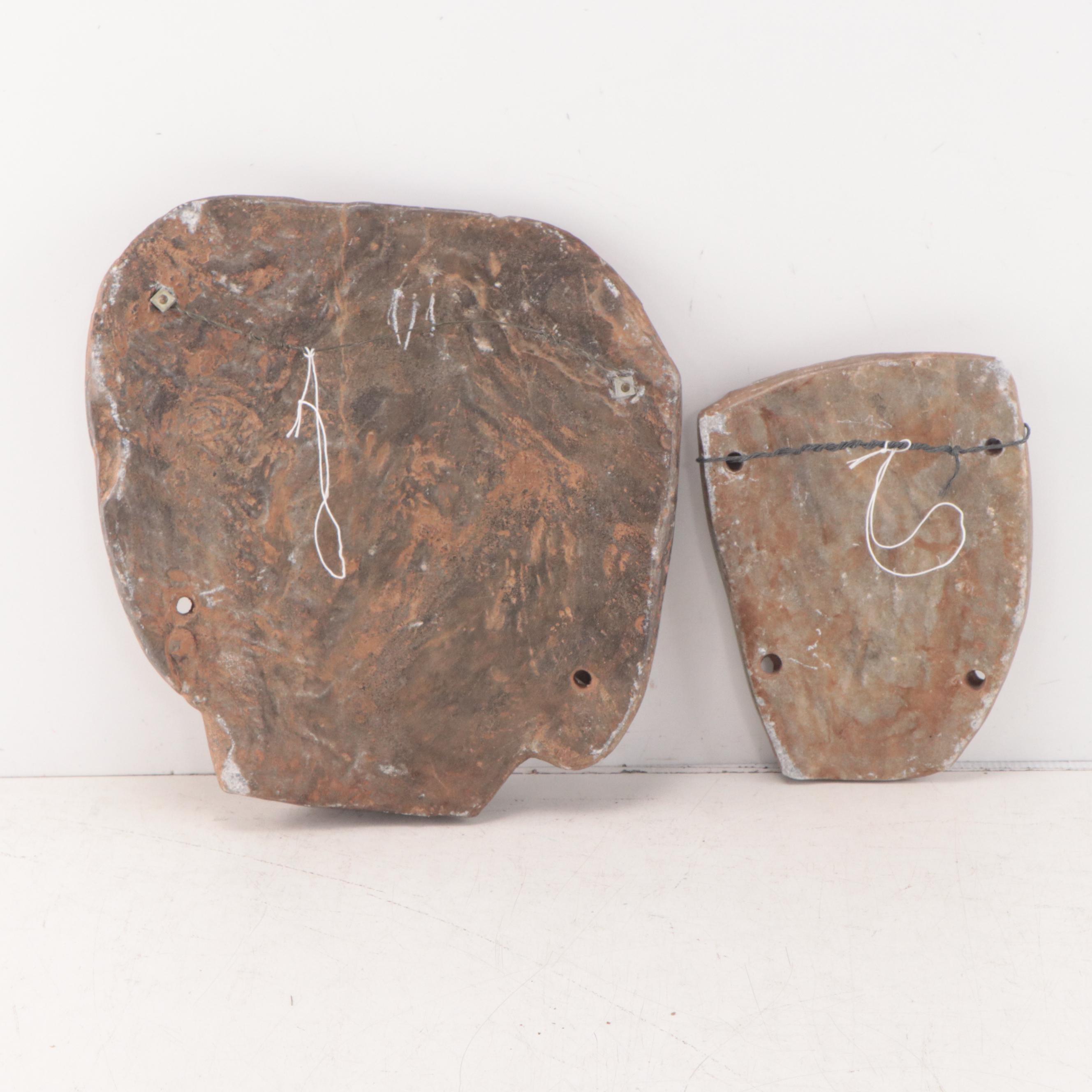 Mexican Pre-Columbian Style Carved Stone Masks, 20th Century