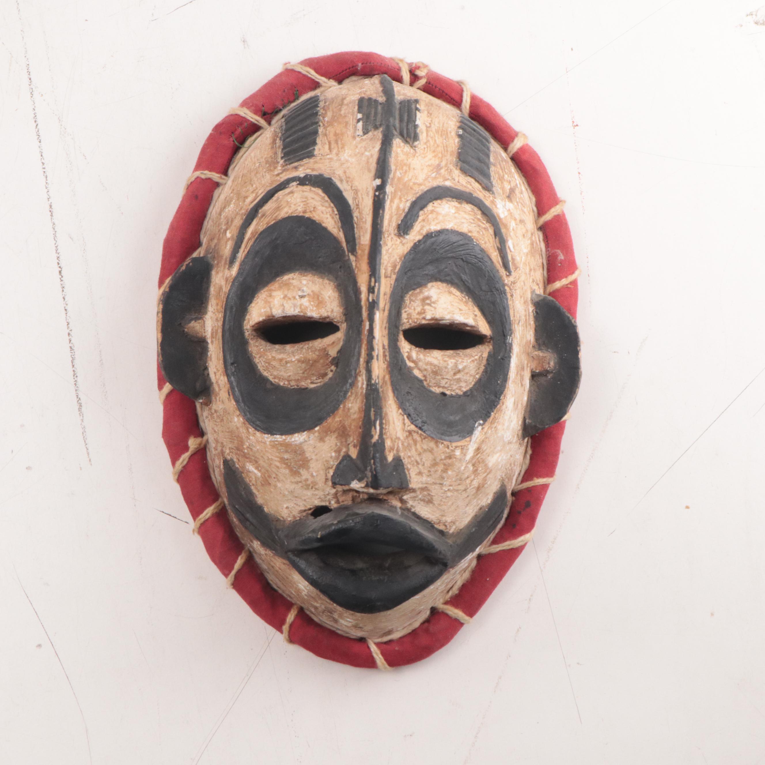 African and Guatemalan Carved Wood Masks, Late 20th Century