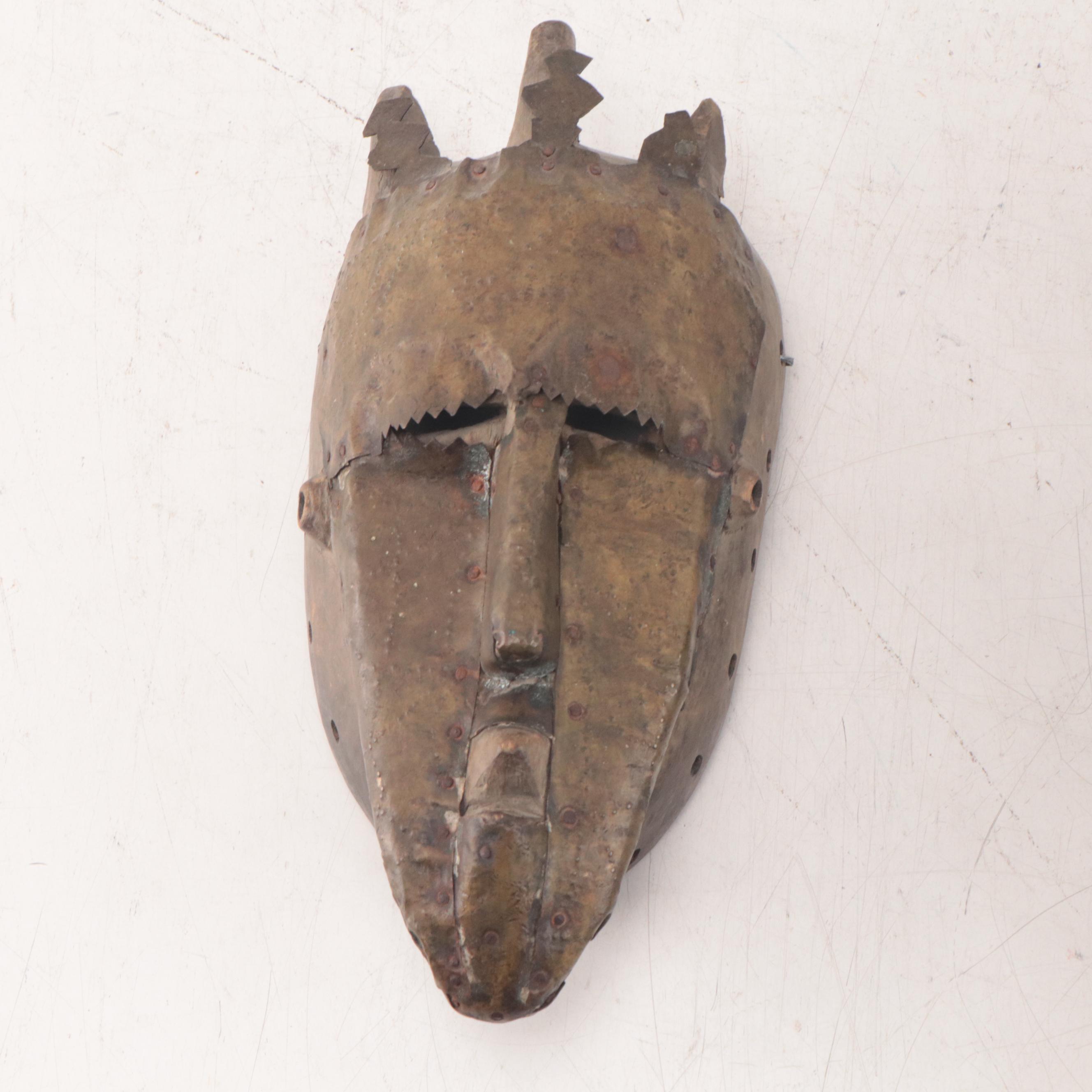 African and Guatemalan Carved Wood Masks, Late 20th Century