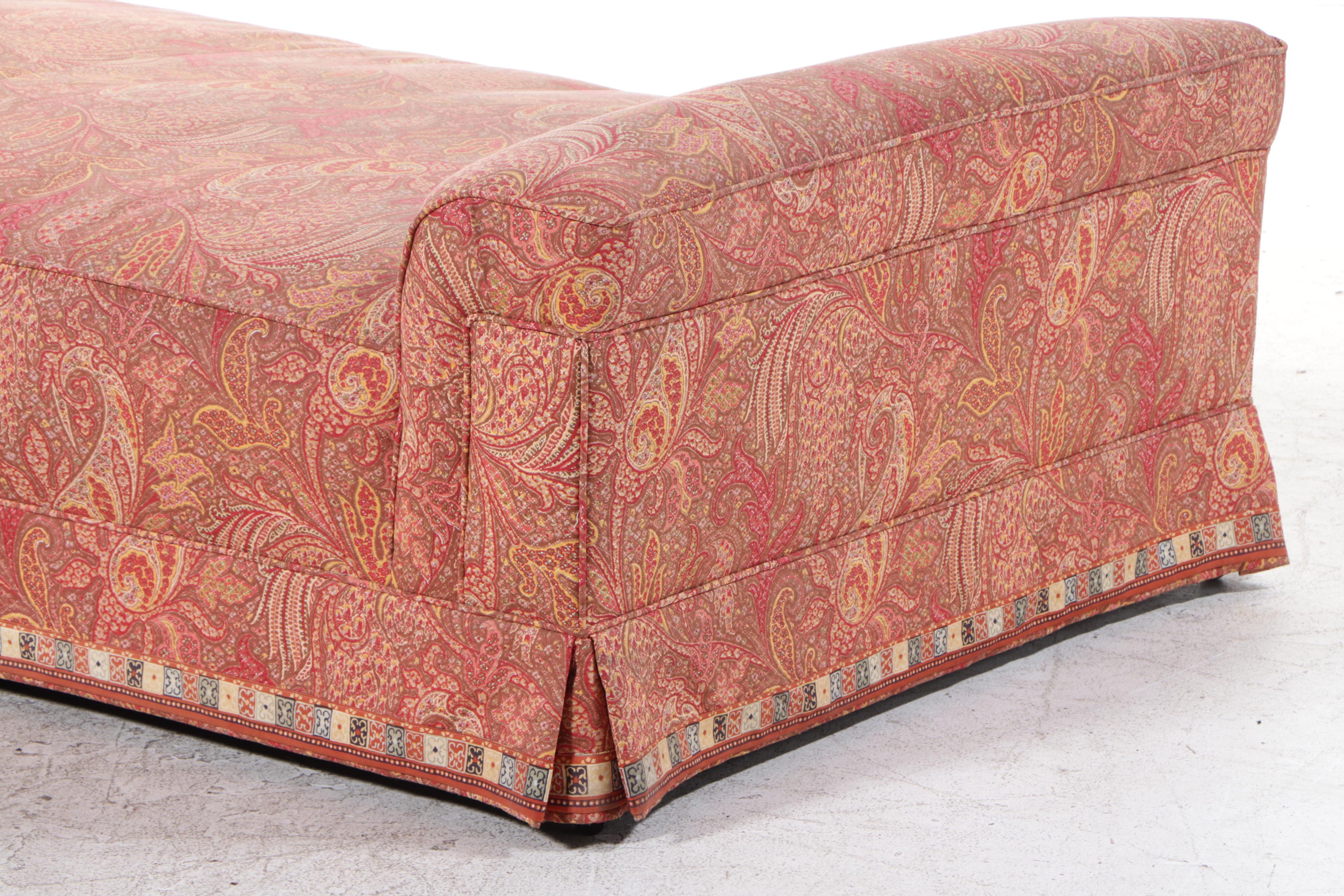 Large Victorian Custom-Upholstered Daybed, Late 19th Century