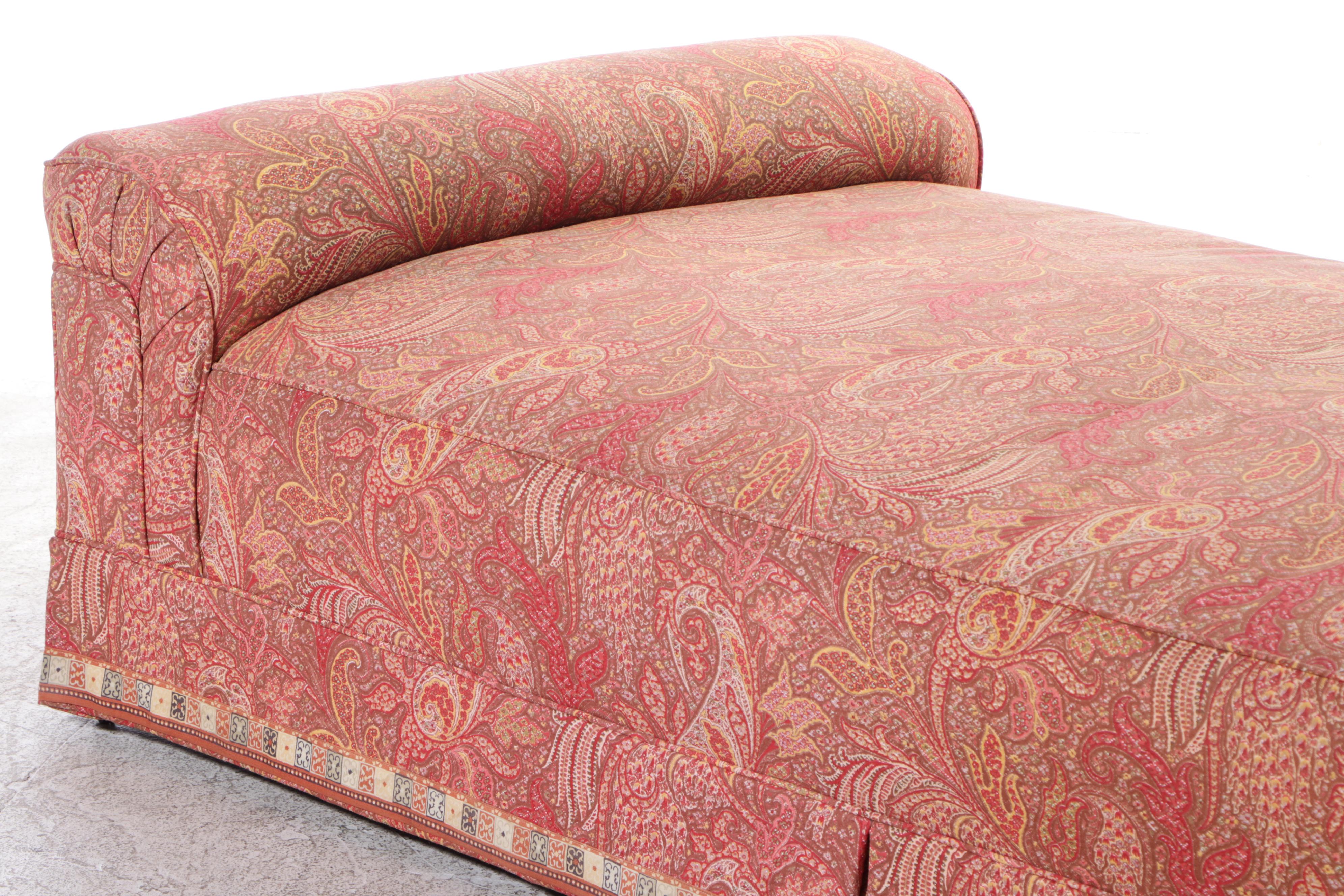 Large Victorian Custom-Upholstered Daybed, Late 19th Century