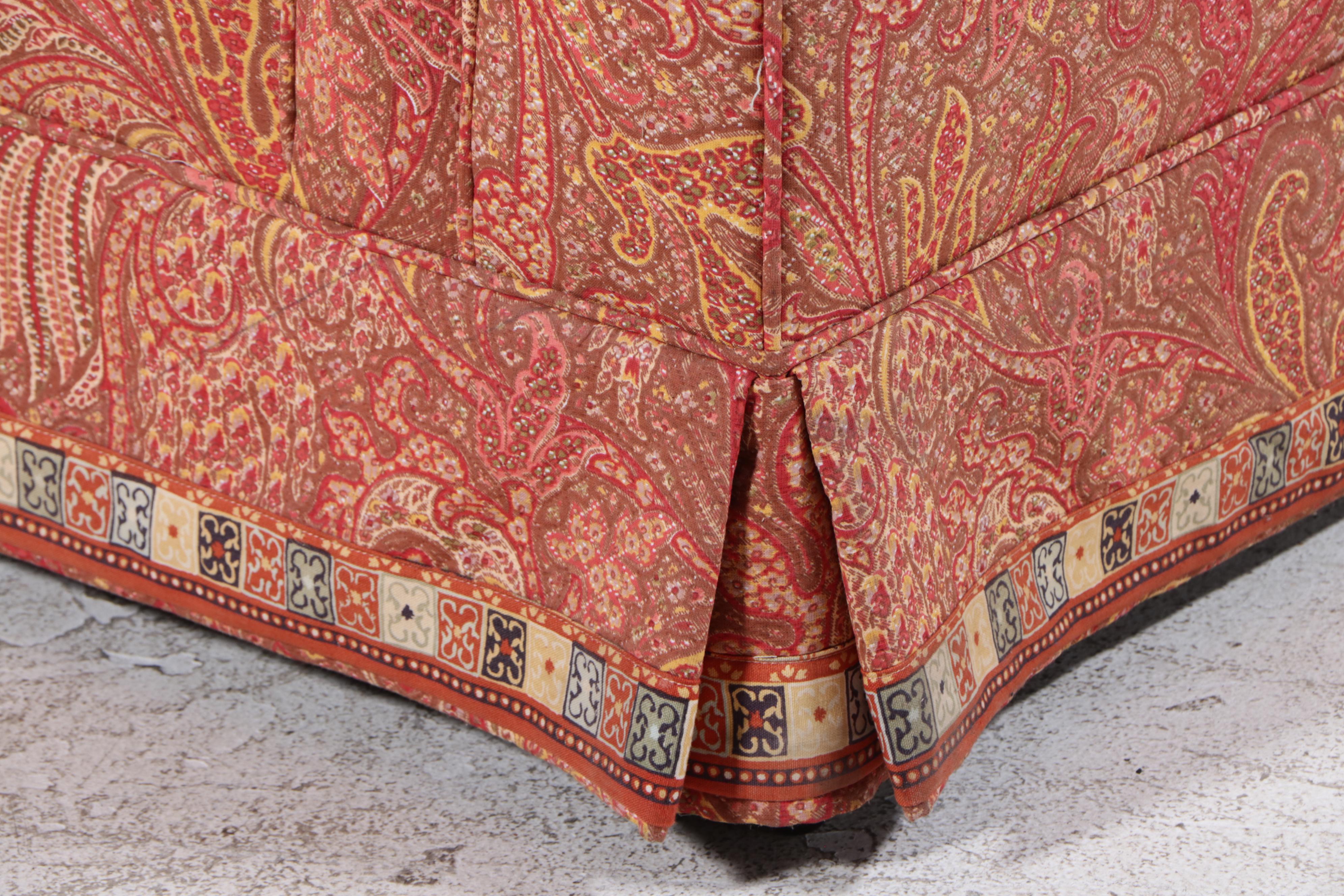 Large Victorian Custom-Upholstered Daybed, Late 19th Century