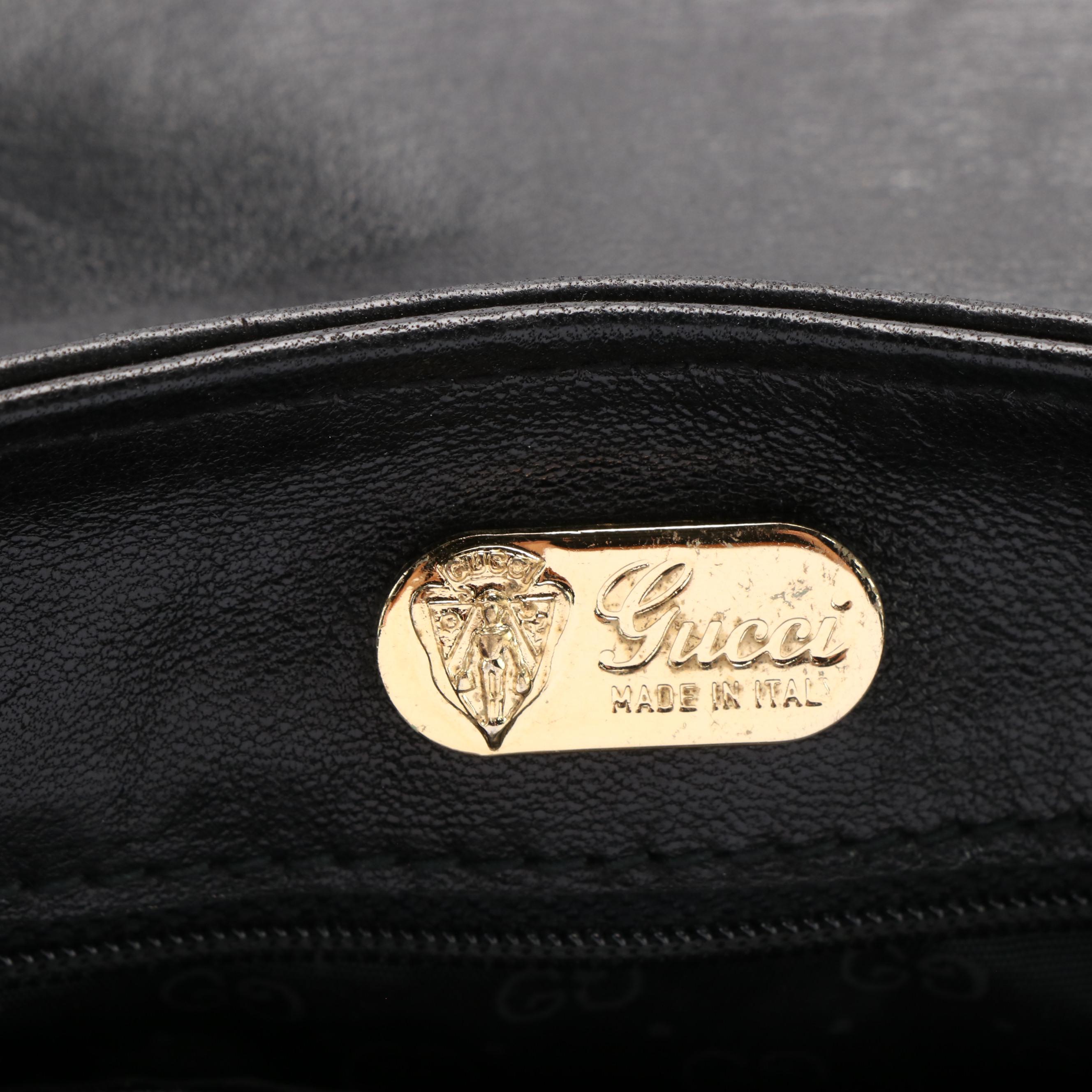 Gucci Ostrich Leather Shoulder Bag