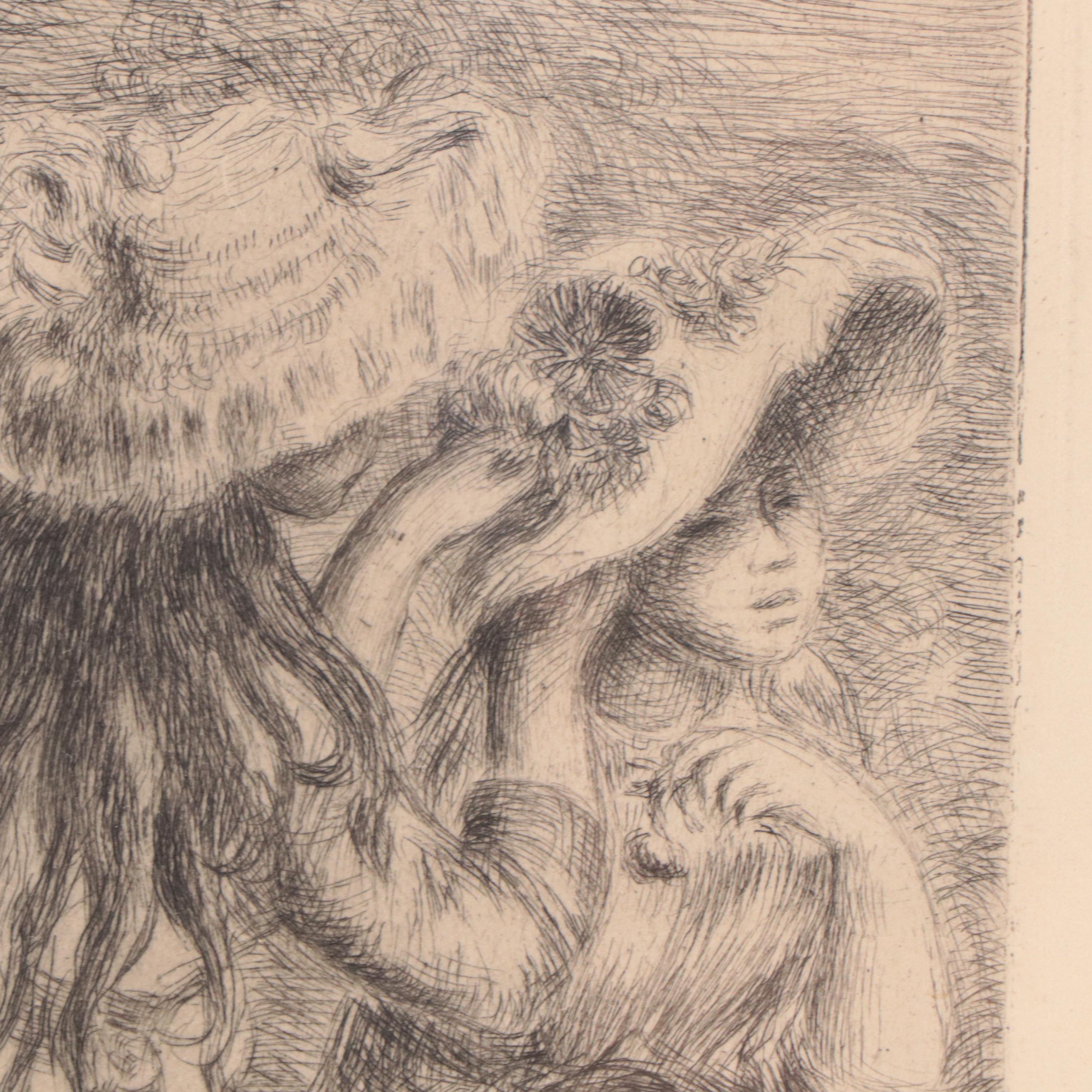 Pierre-Auguste Renoir Restrike Etching "Le Chapeau Épinglé"