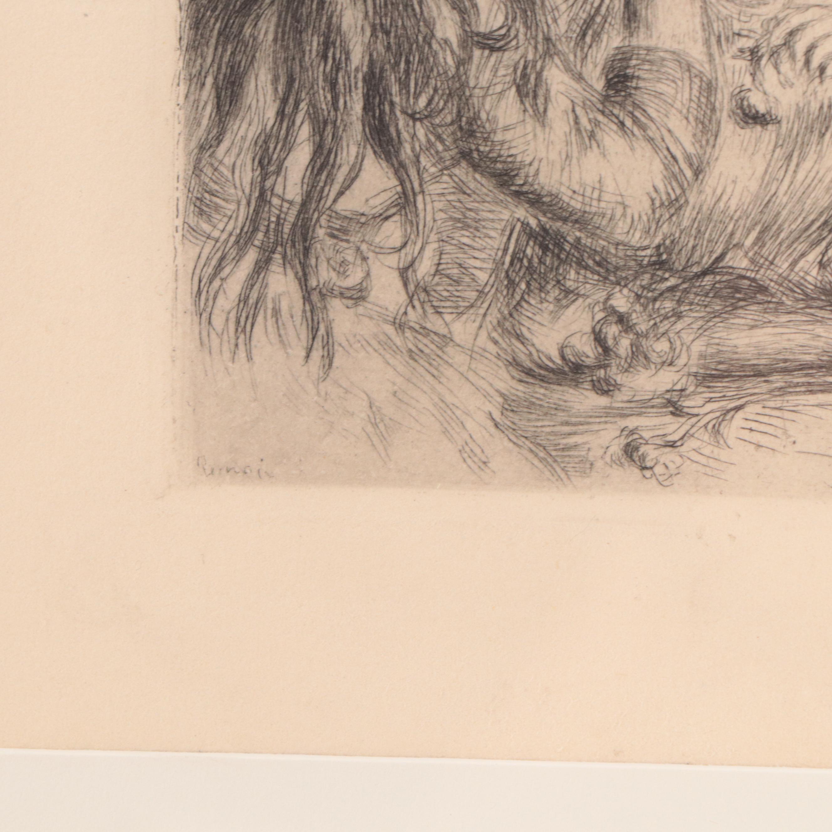 Pierre-Auguste Renoir Restrike Etching "Le Chapeau Épinglé"