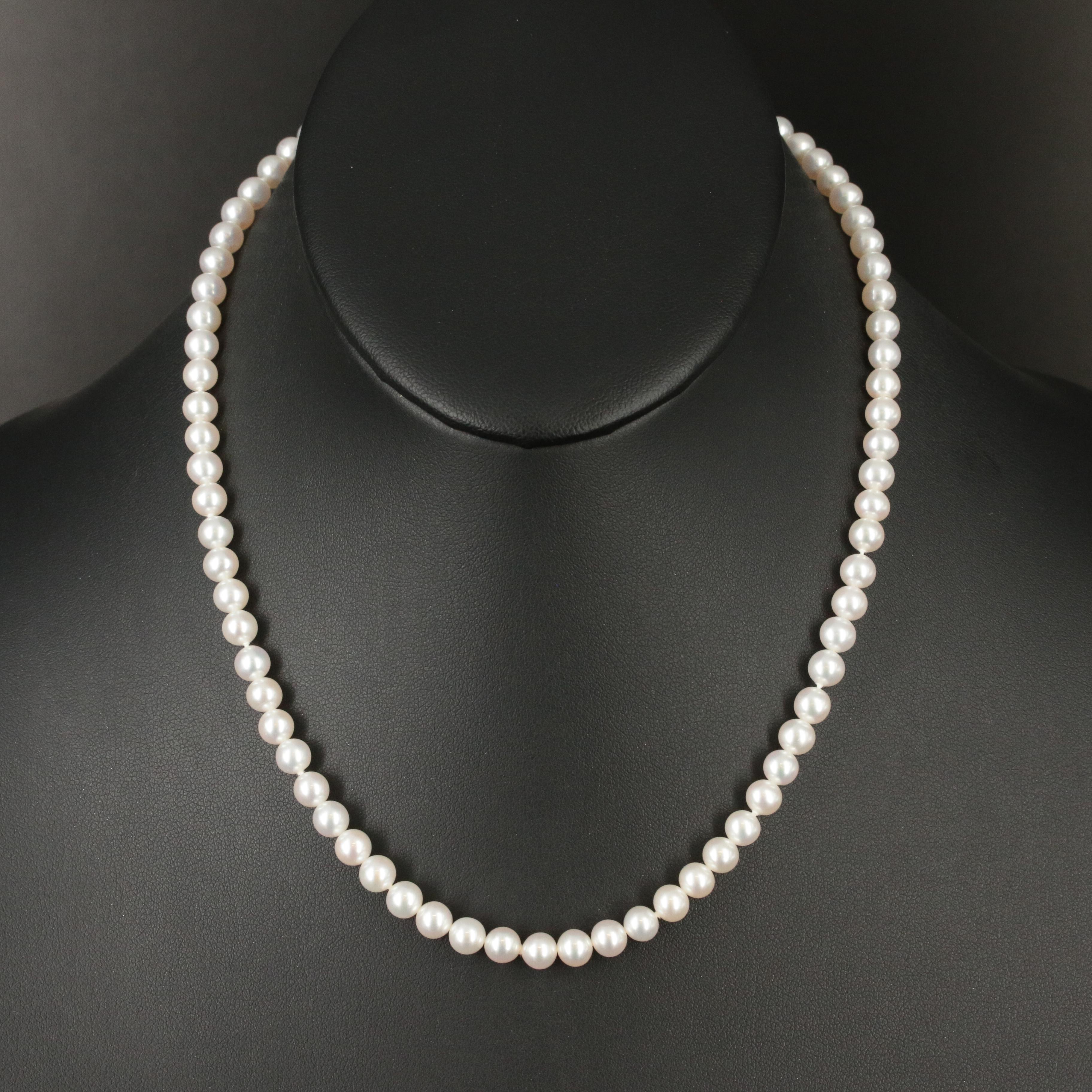 Tiffany & Co. "Ziegfeld" Pearl Necklace with Sterling Clasp