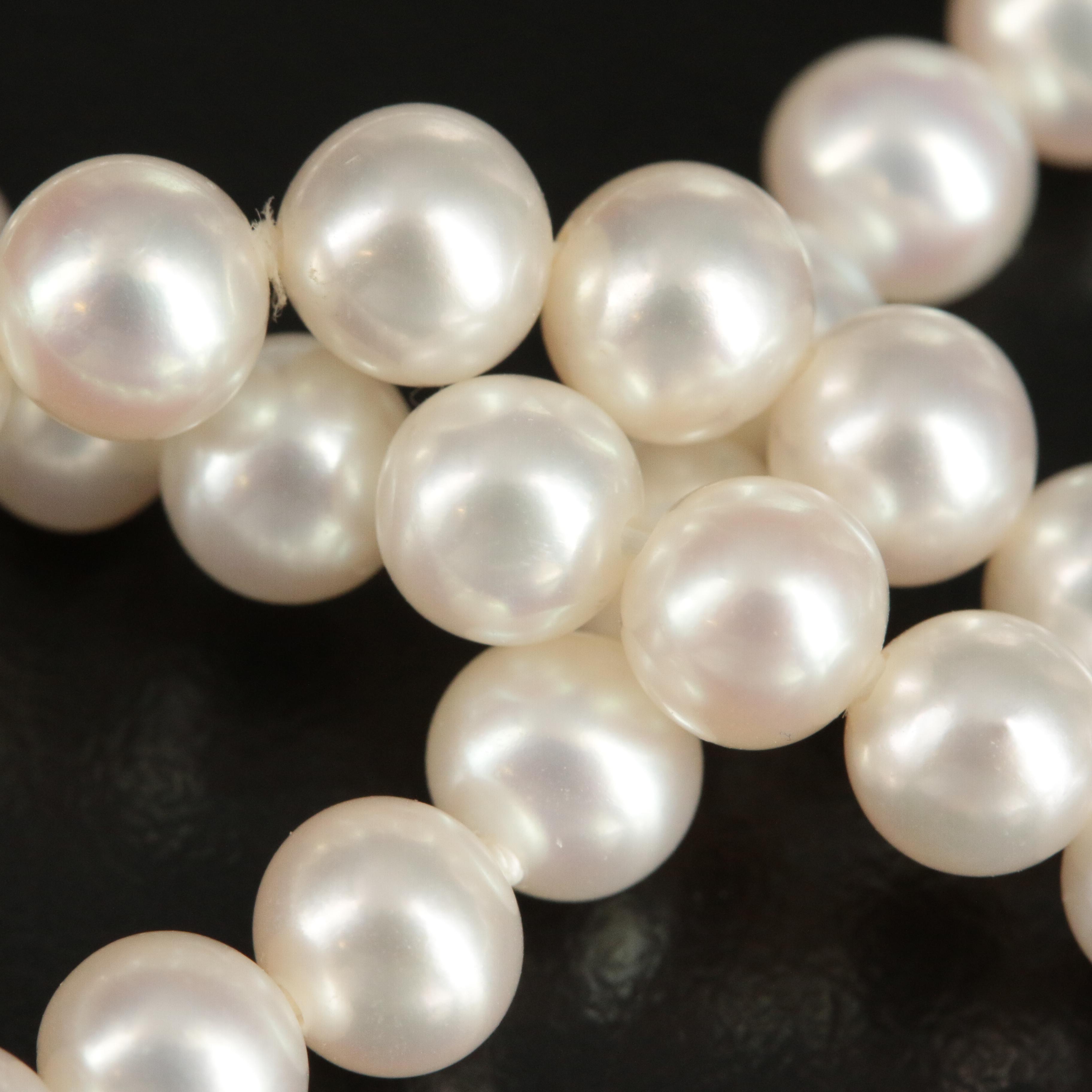 Tiffany & Co. "Ziegfeld" Pearl Necklace with Sterling Clasp