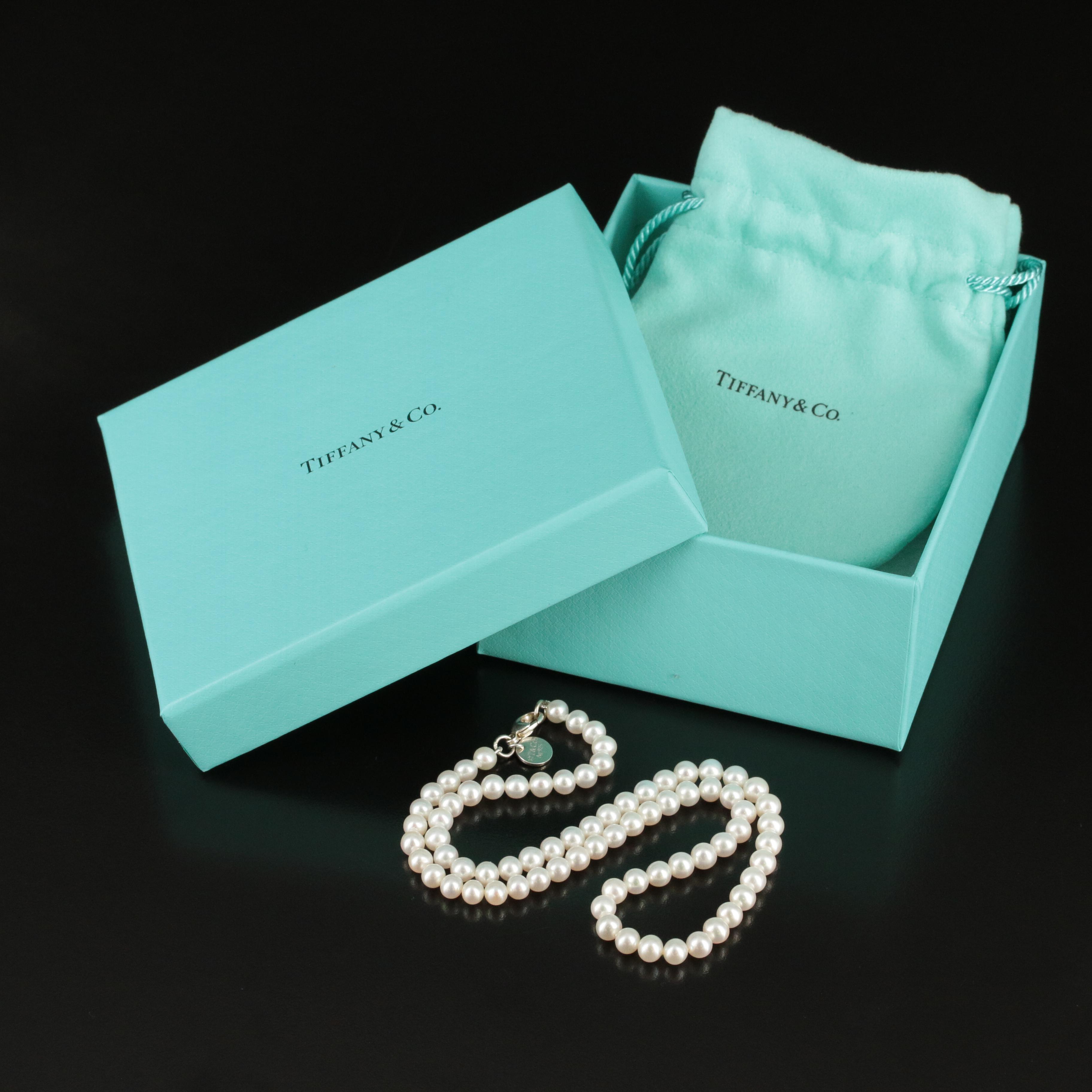 Tiffany & Co. "Ziegfeld" Pearl Necklace with Sterling Clasp