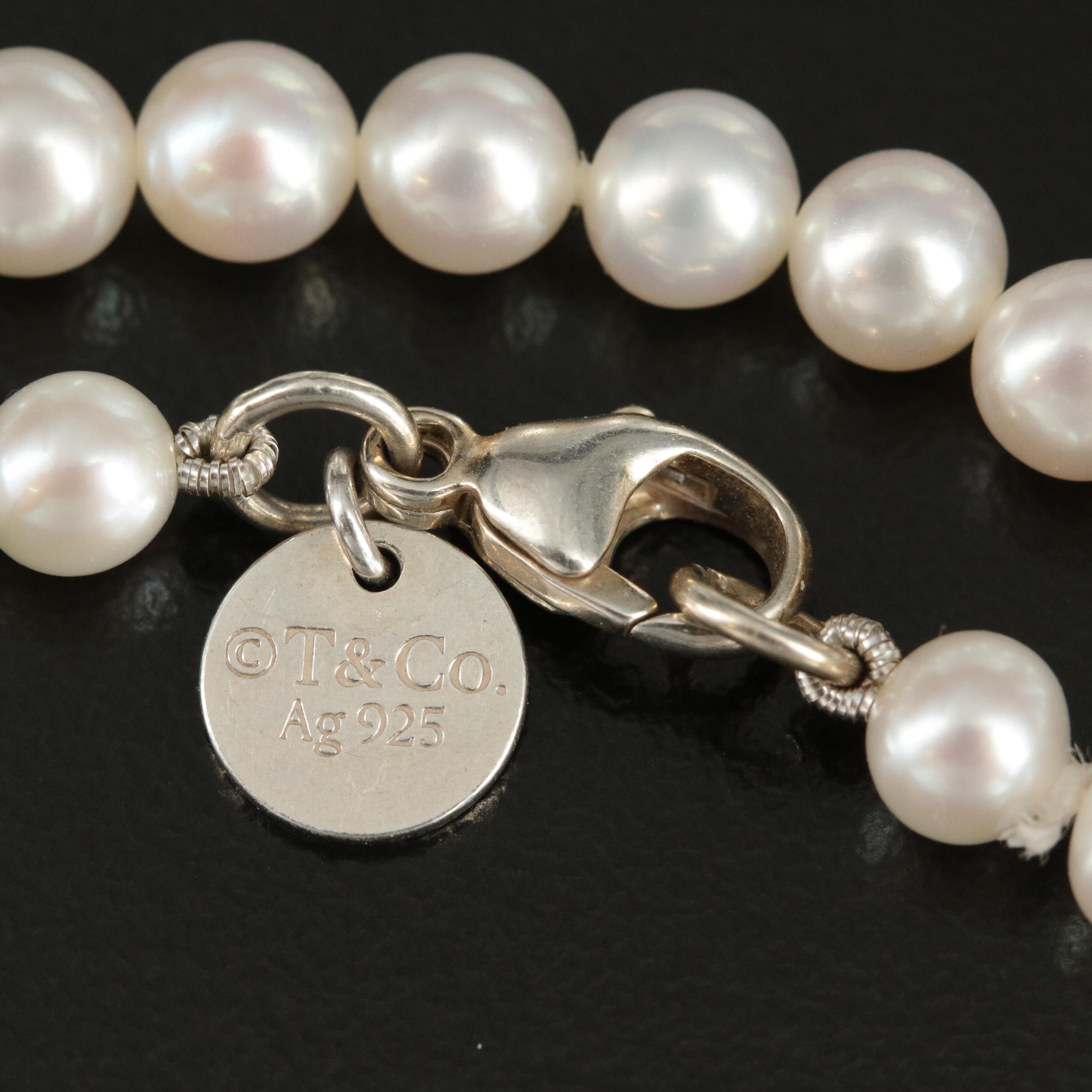 Tiffany & Co. "Ziegfeld" Pearl Necklace with Sterling Clasp