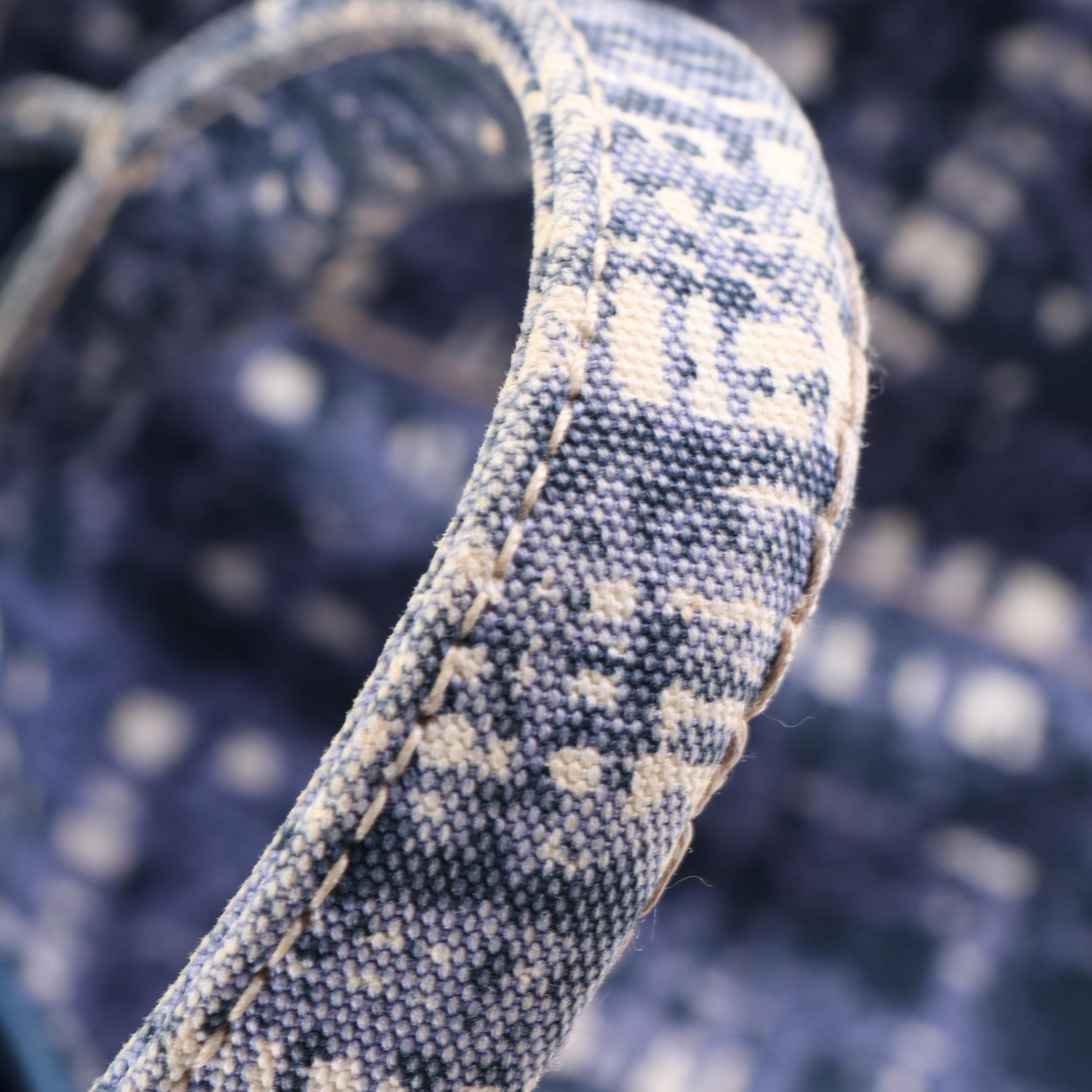 Prada Tote Bag B1872B in Distressed Tweed Print Canapa Canvas