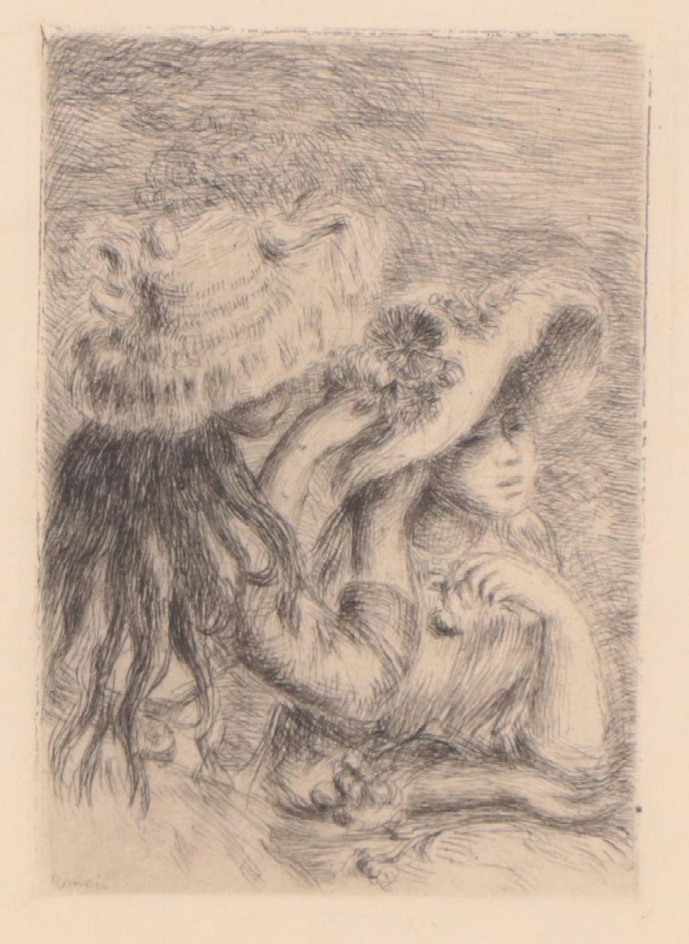 Pierre-Auguste Renoir Restrike Etching "Le Chapeau Épinglé"