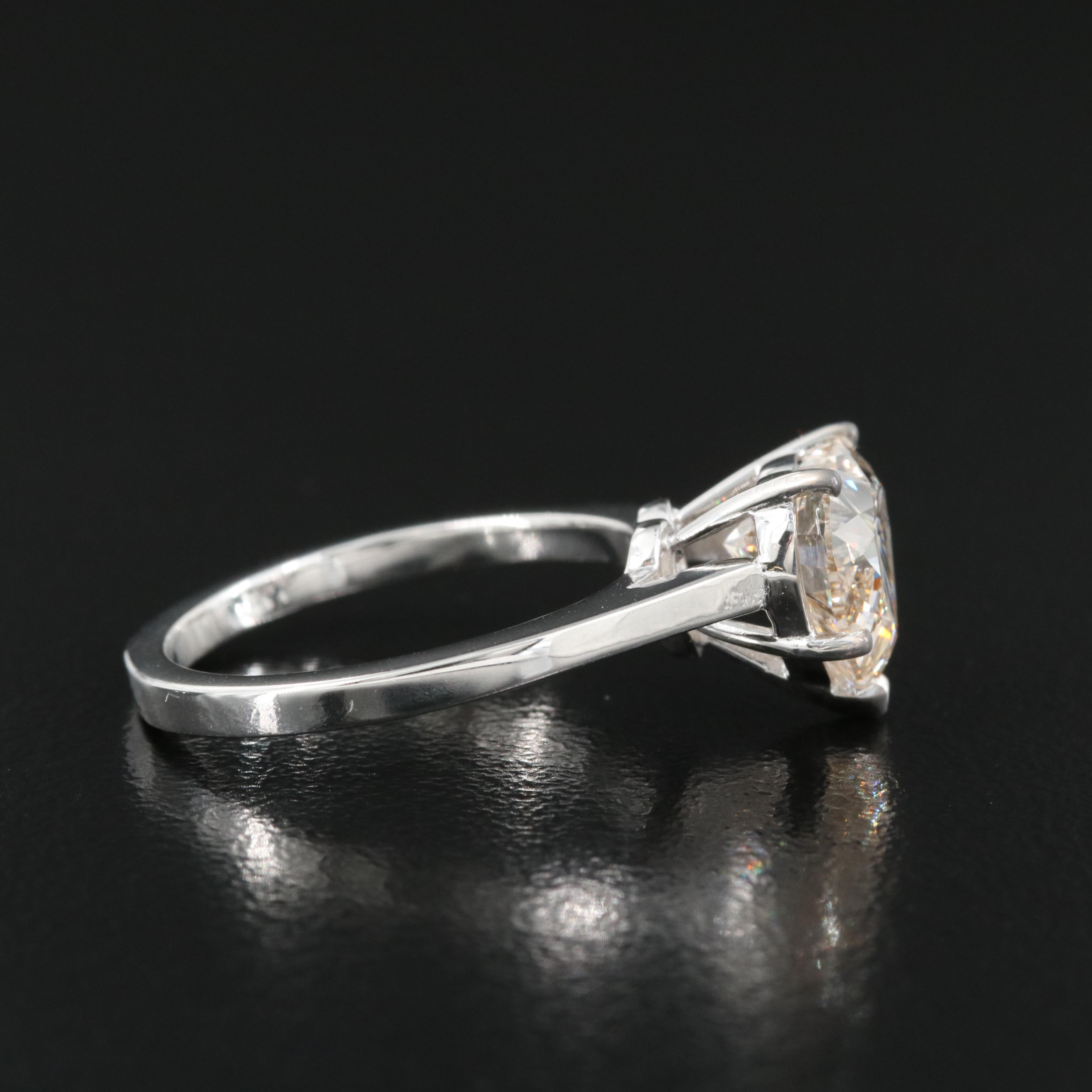 18K 2.17 CT Diamond Heart Solitaire Ring