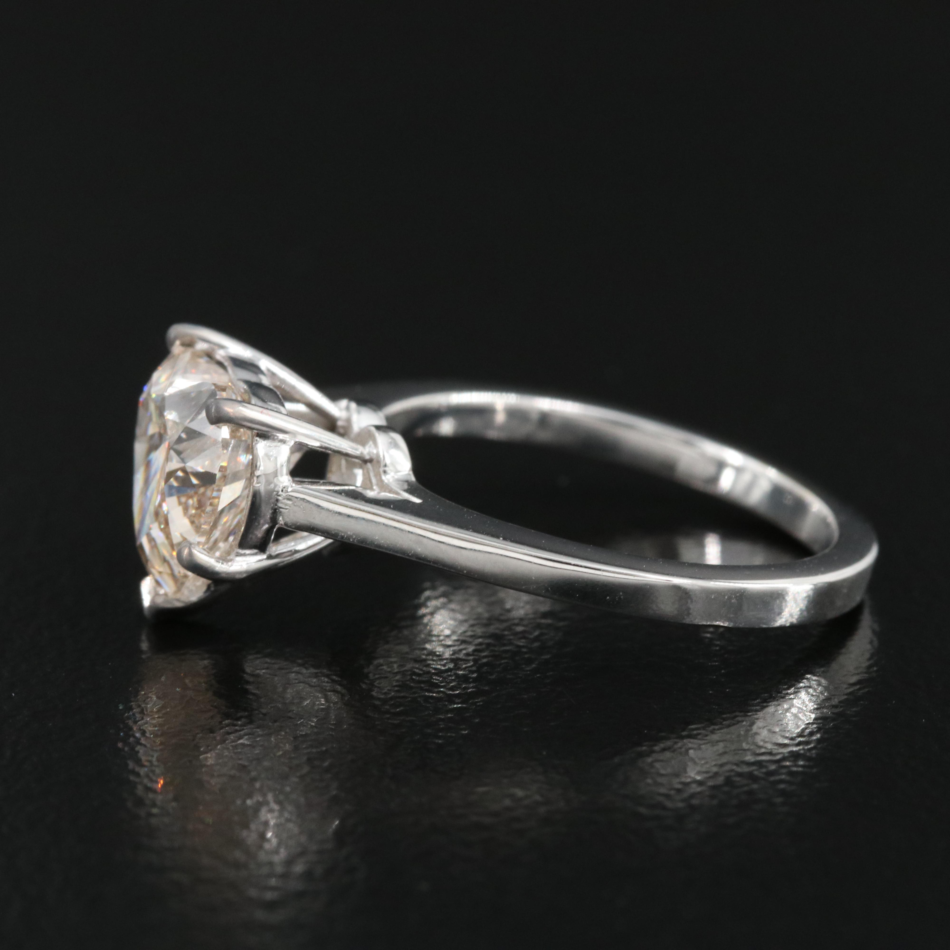 18K 2.17 CT Diamond Heart Solitaire Ring