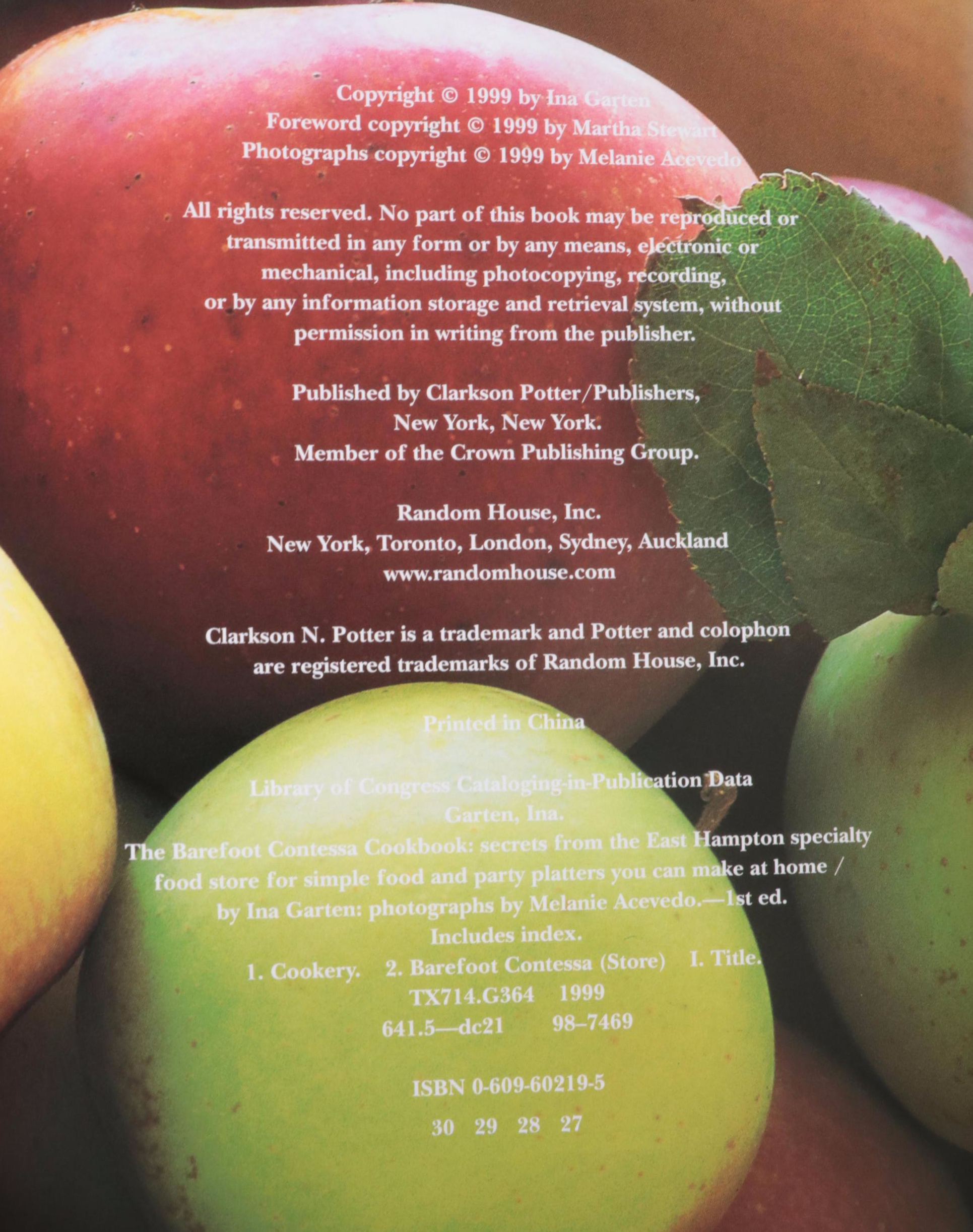 First Edition "Barefoot Contessa, How Easy Is That?" and More by Ina Garten