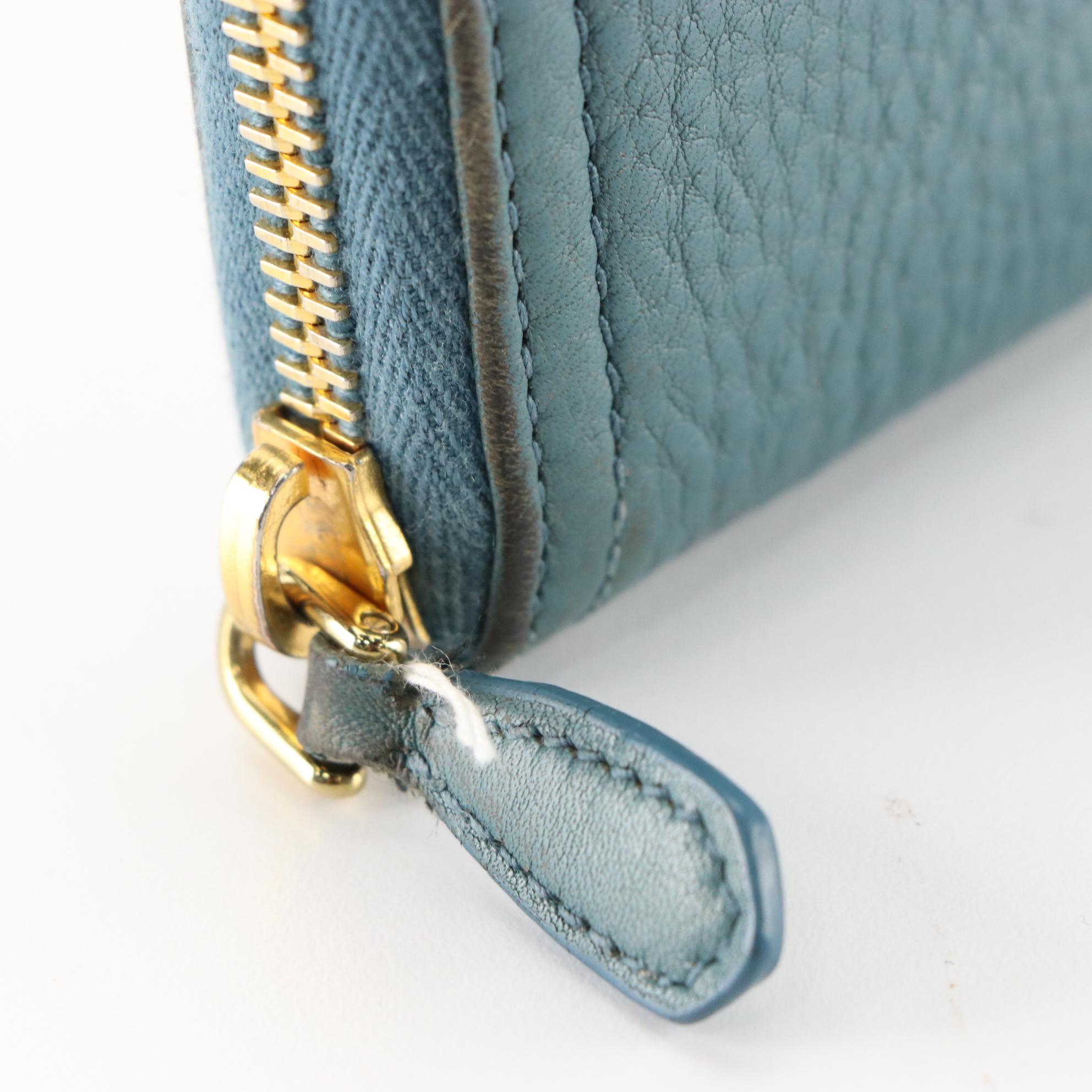 Prada Zip-Around Wallet in Vitello Daino Leather with Box