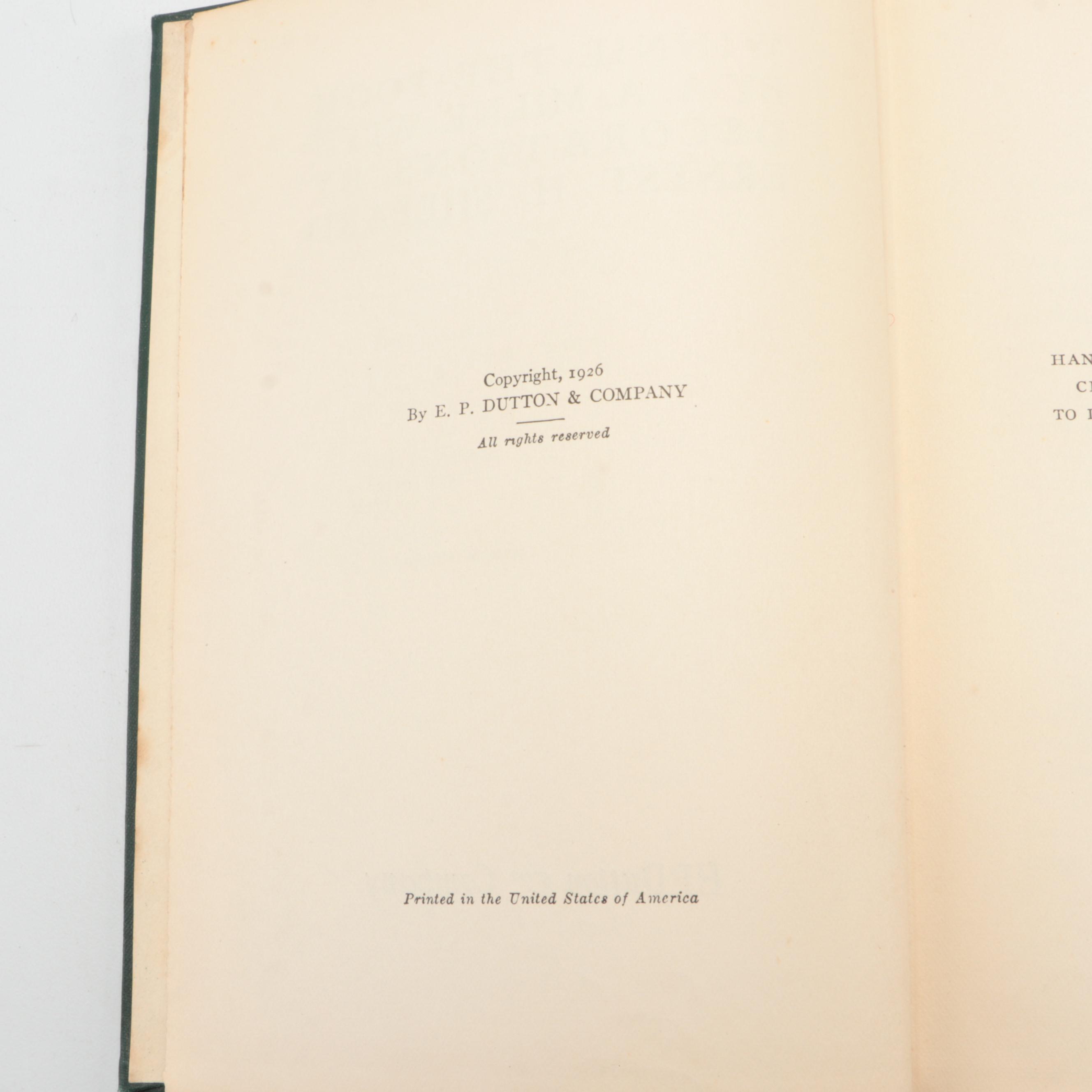 First American Edition "Winnie-the-Pooh" by A. A. Milne, 1926