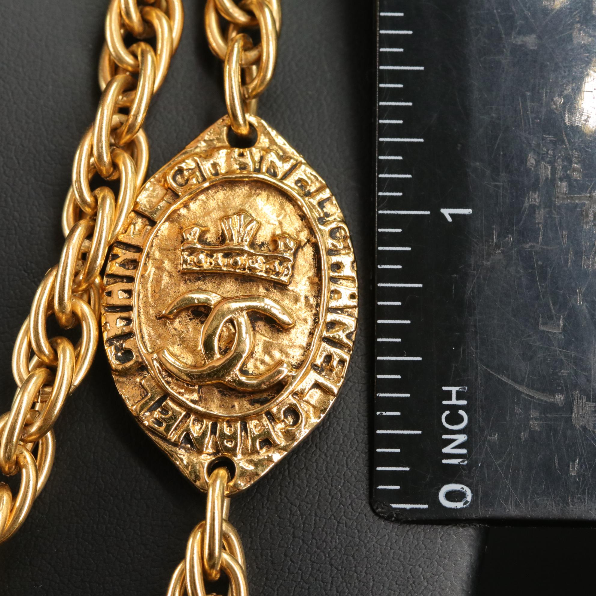 Chanel 917 Coco Mark Crown Necklace