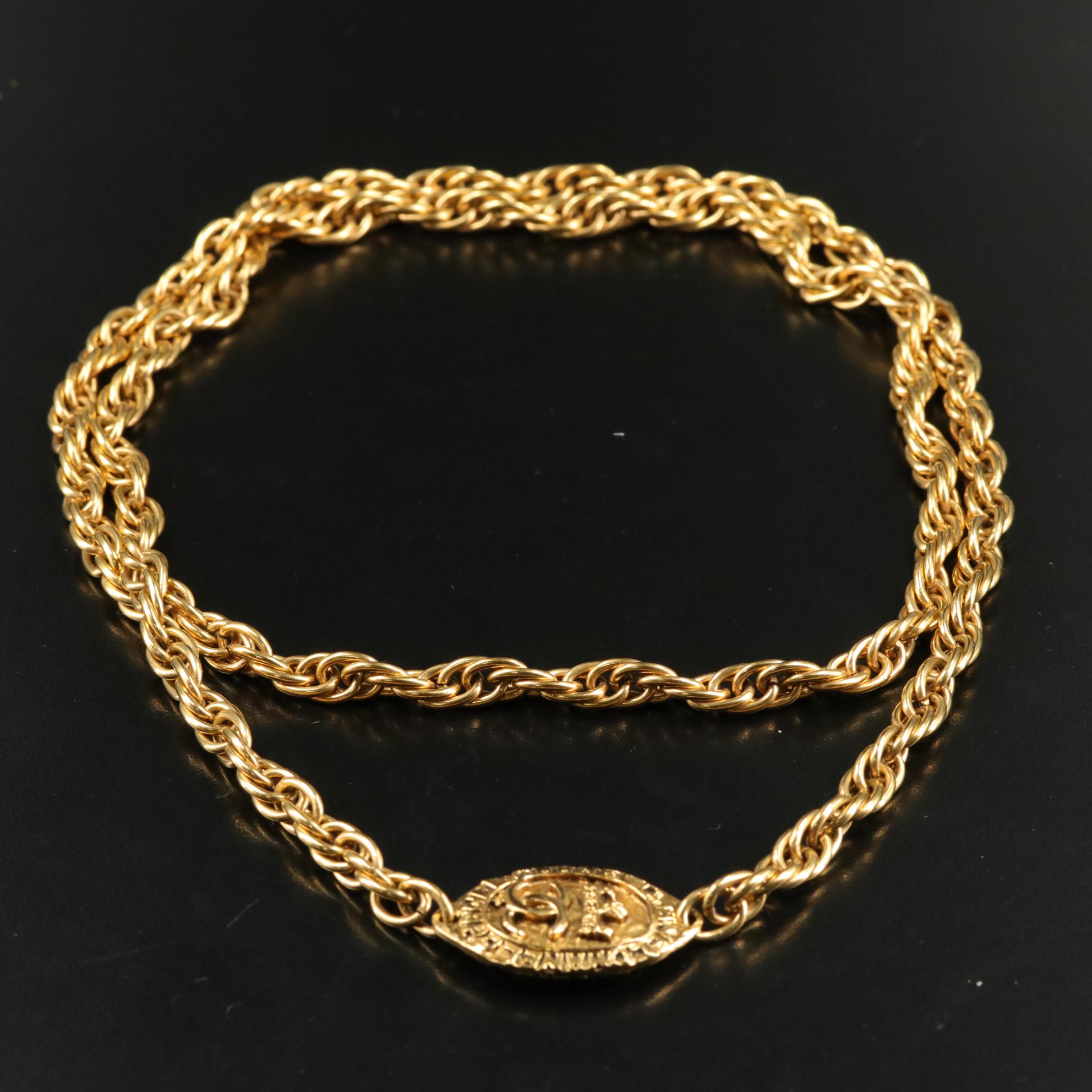 Chanel 917 Coco Mark Crown Necklace