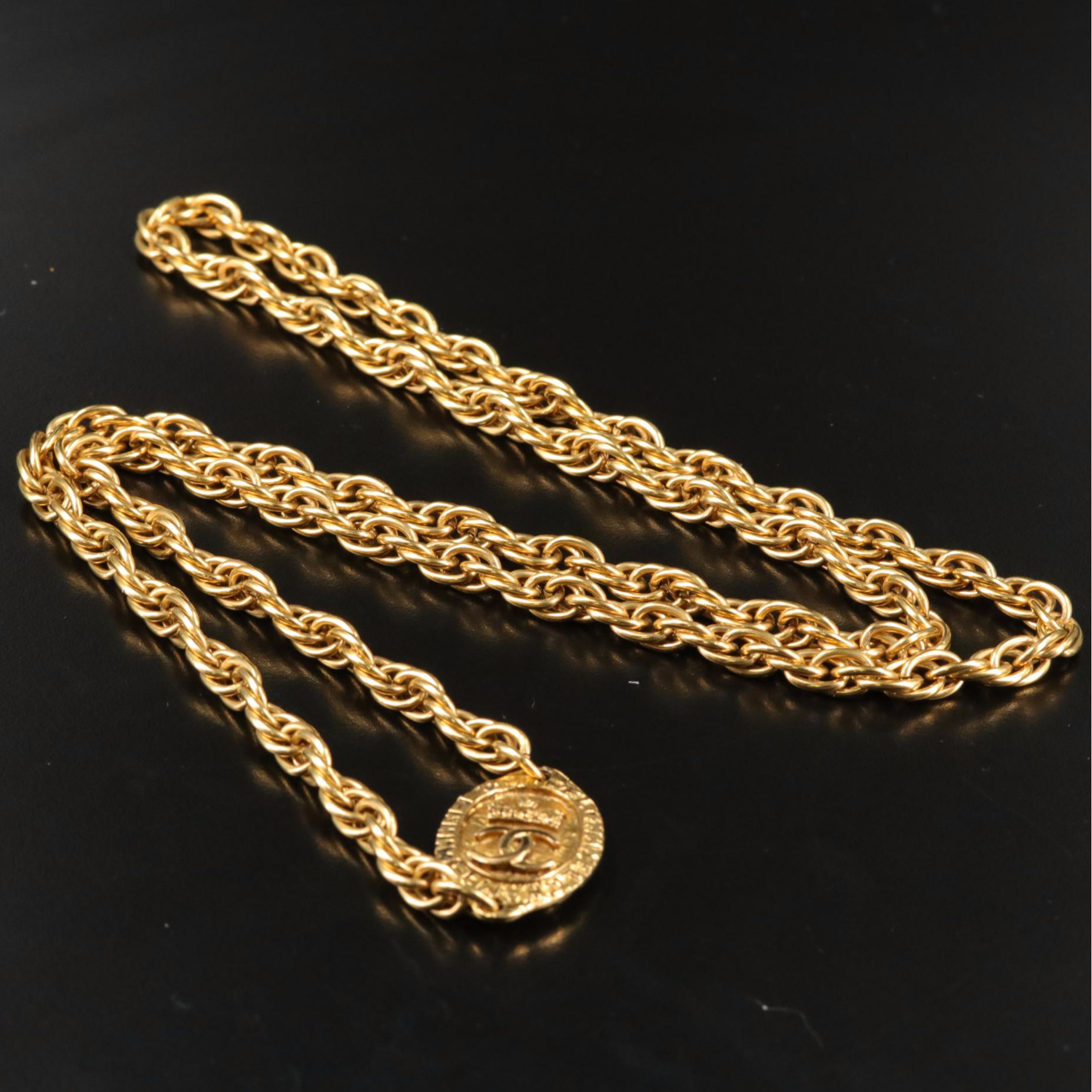 Chanel 917 Coco Mark Crown Necklace