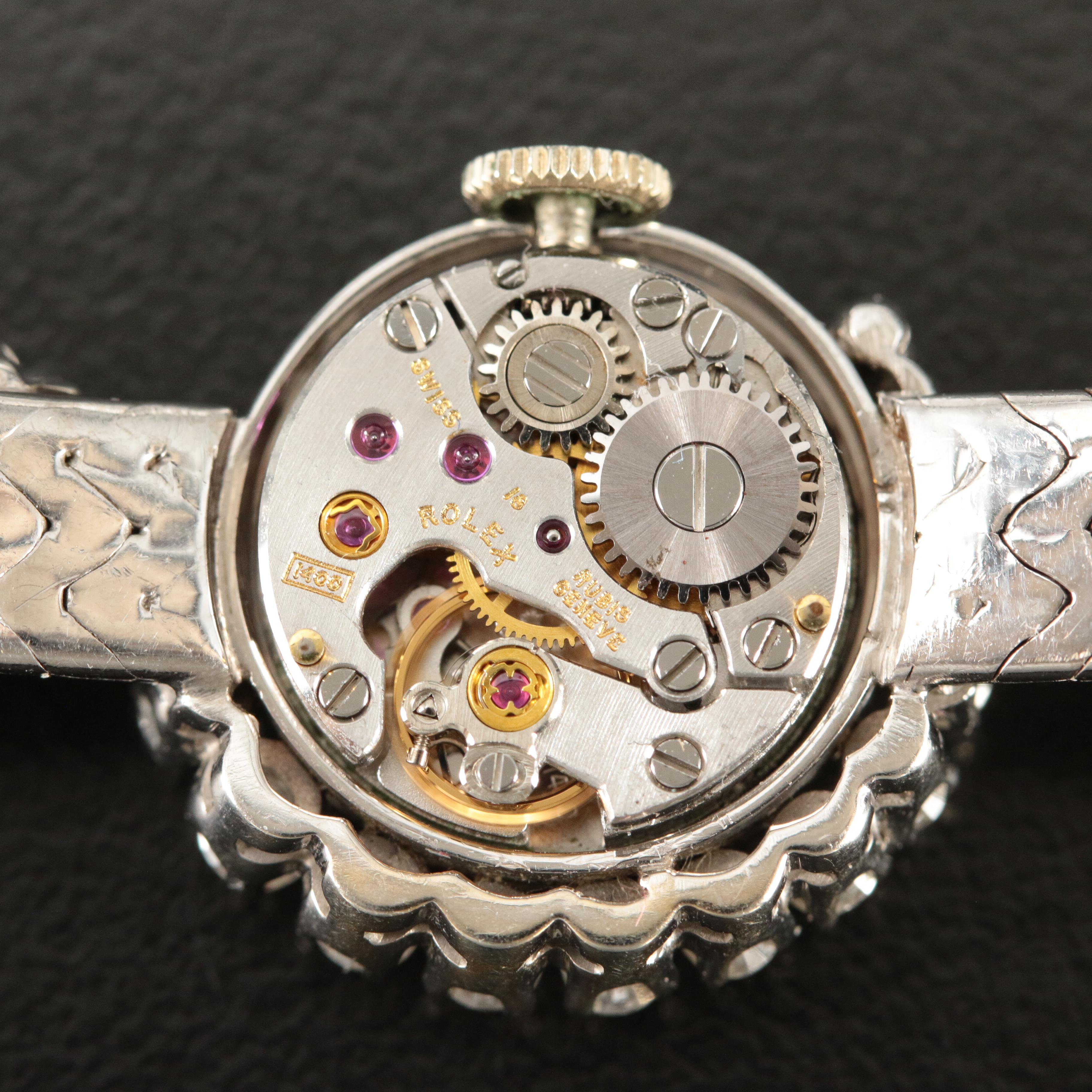 Vintage Rolex Precision 18K Custom 0.98 CTW Diamond Watch