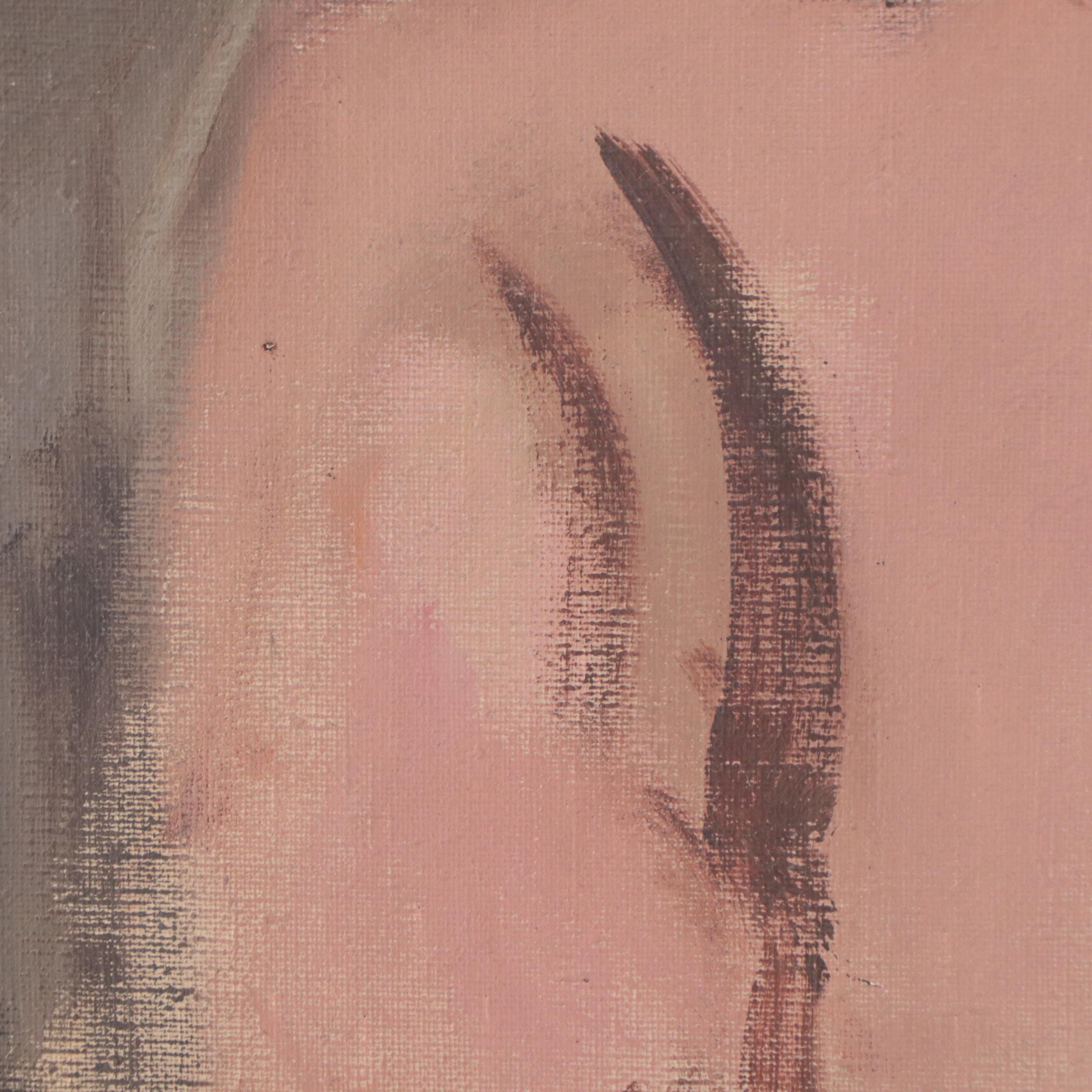 John Ellsworth Weis Portrait Oil Painting, Mid-20th Century