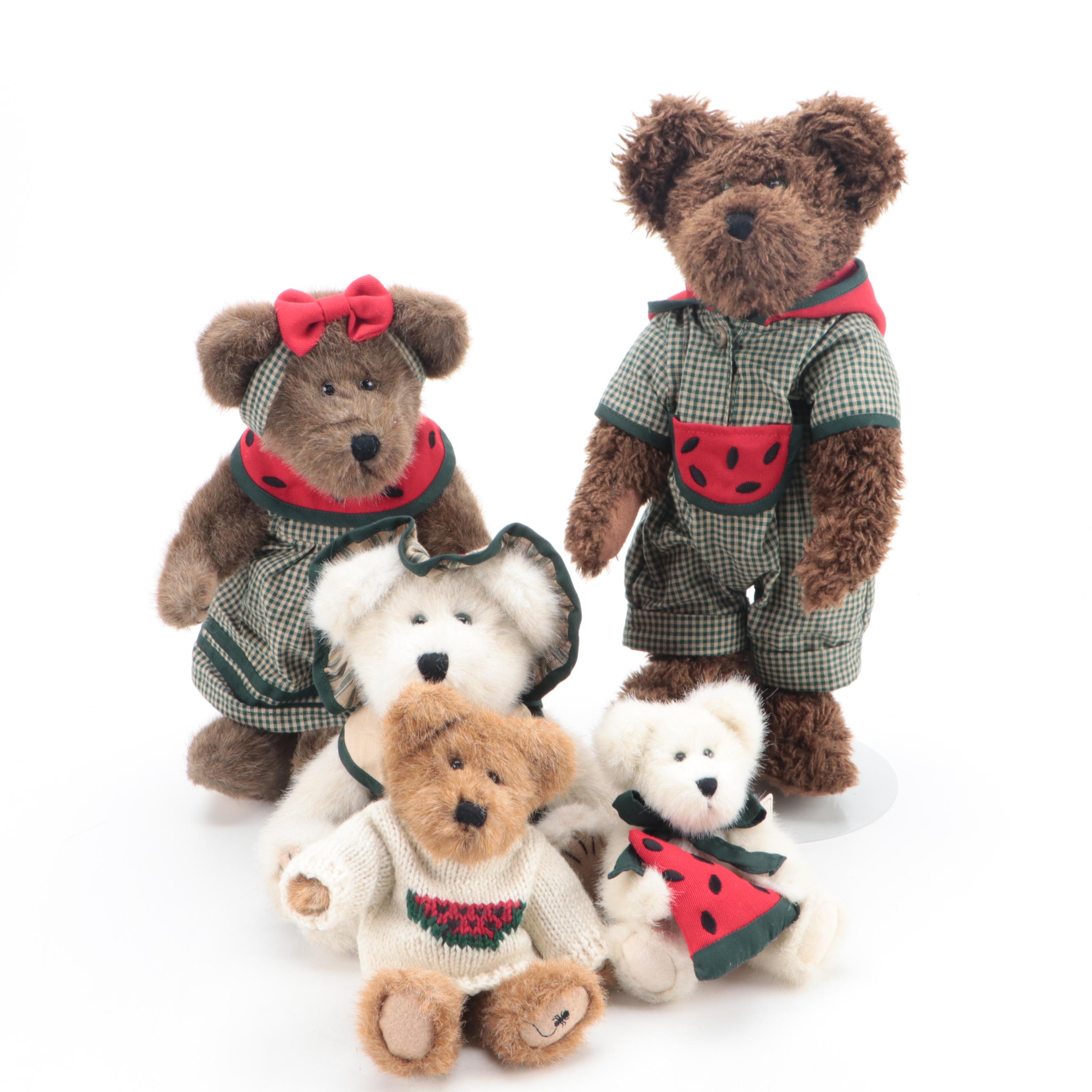 Boyds Bears "Pipley MacRind" and Other Watermelon Themed Teddy Bears