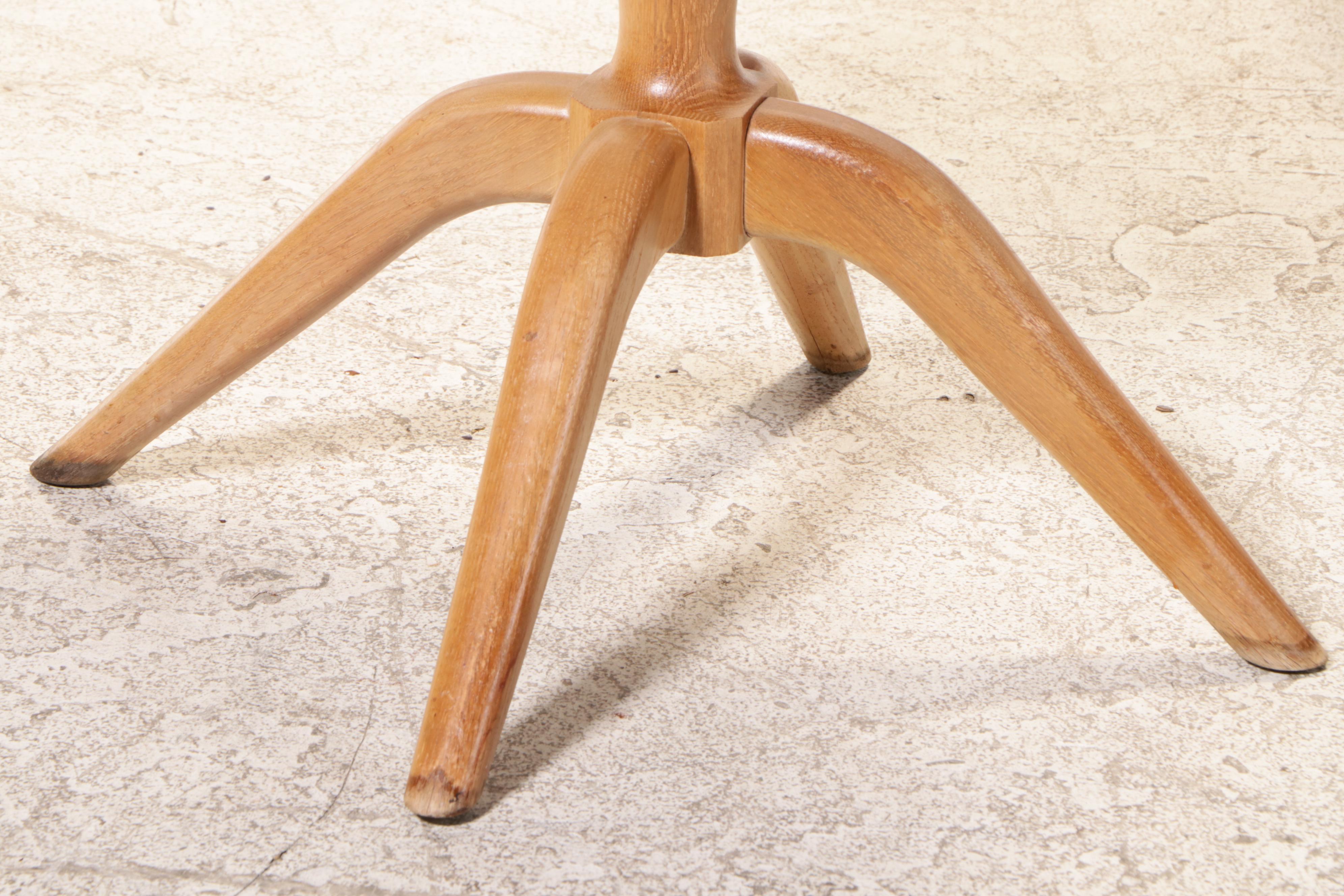 Mersman Mid Century Modern Blonde Oak and Laminate Top Side Table