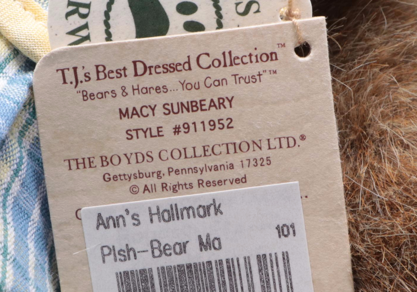 Boyds Bears T. J.'s Best Dressed "Macy Sunbeary" and More Bears