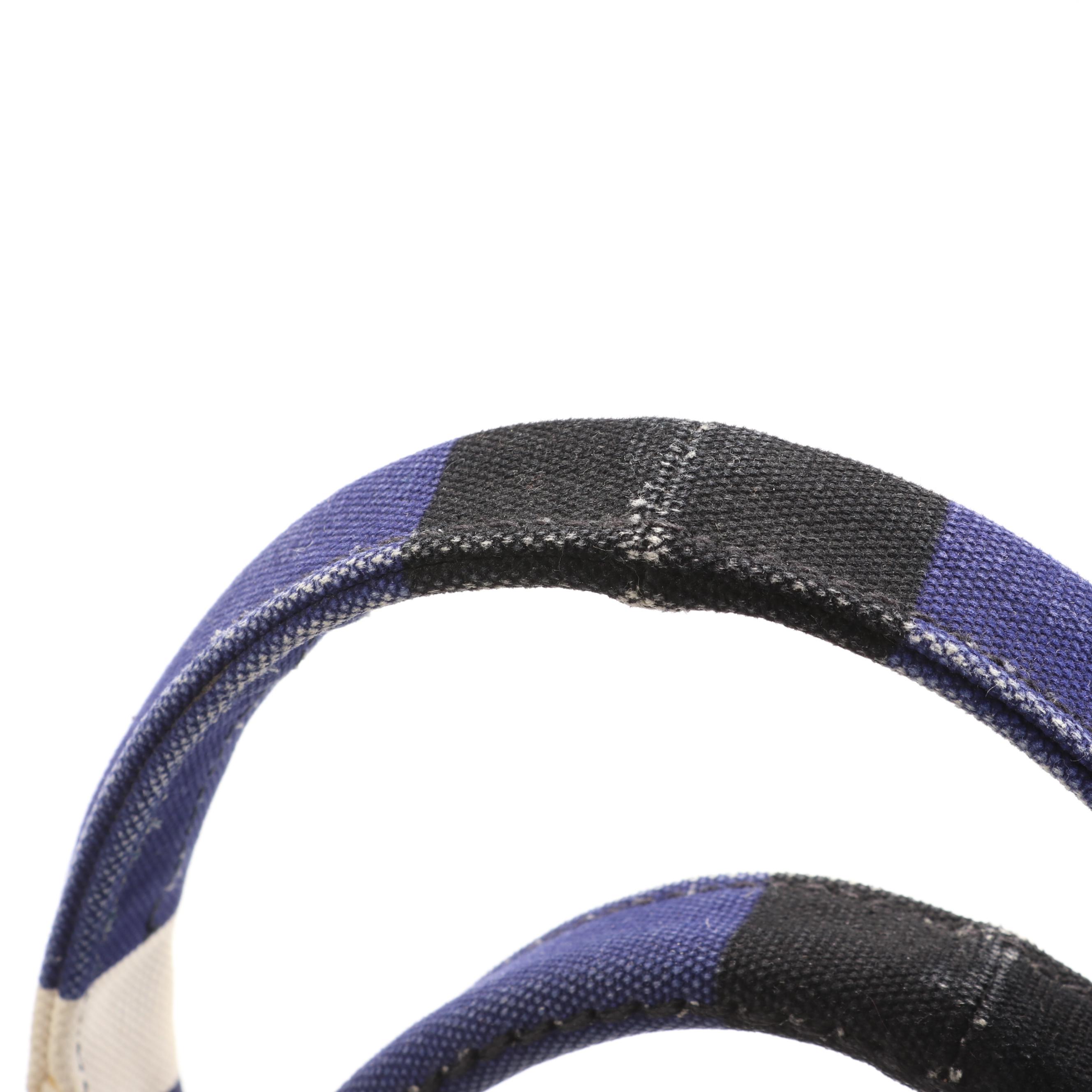 Prada Canapa Logo Tote in Striped Canvas