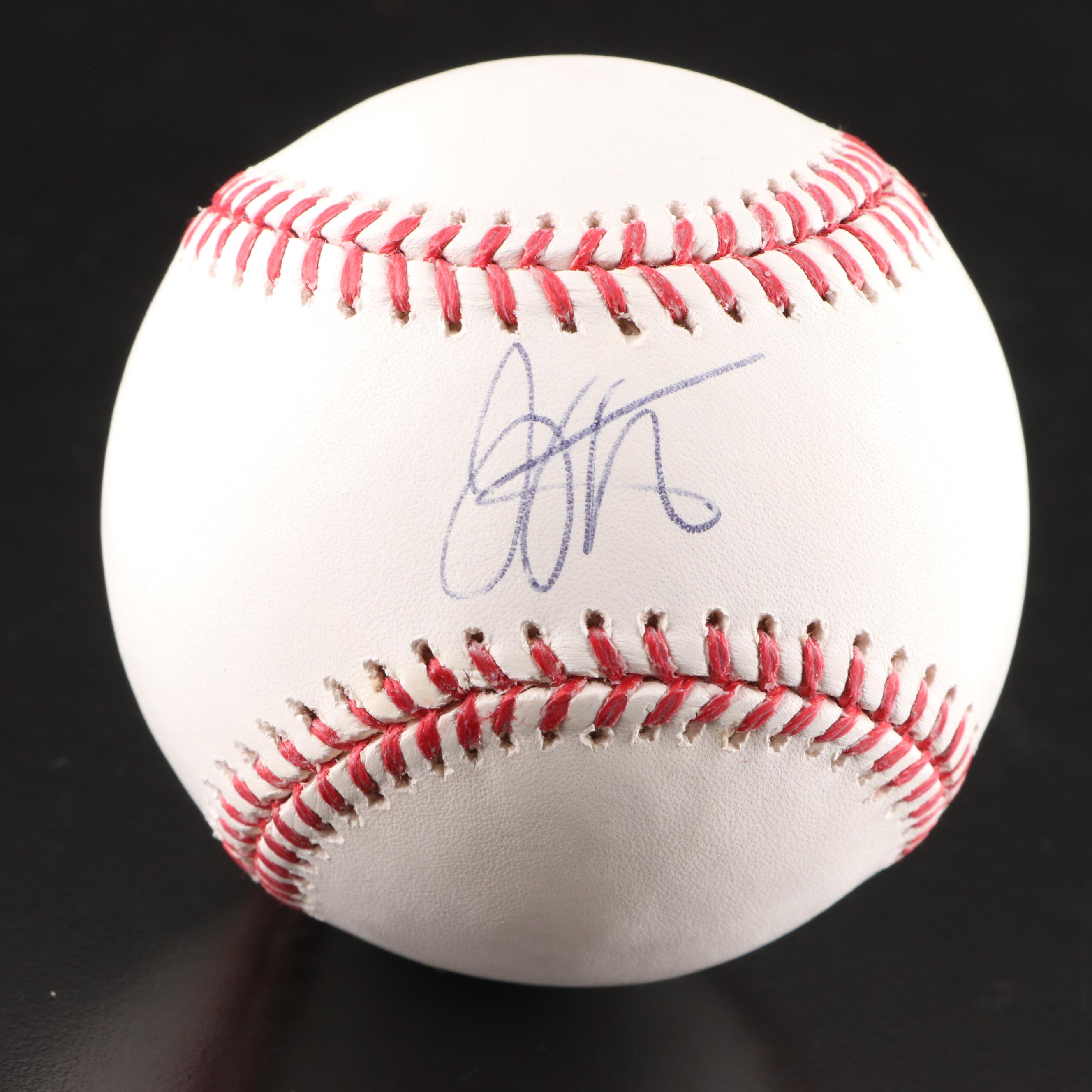 Joey Votto Signed Official Rawlings Major League Baseball with Display