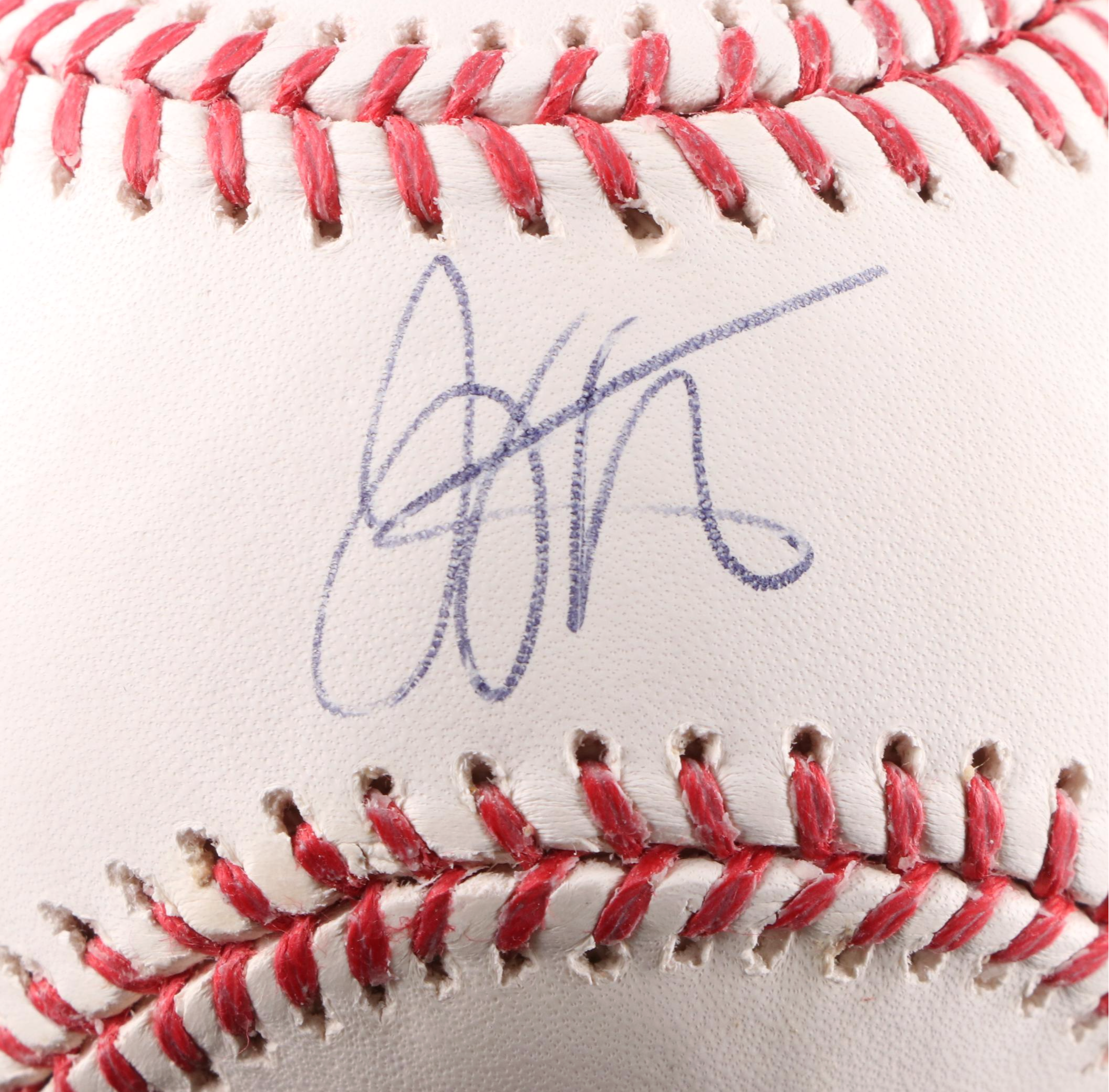 Joey Votto Signed Official Rawlings Major League Baseball with Display