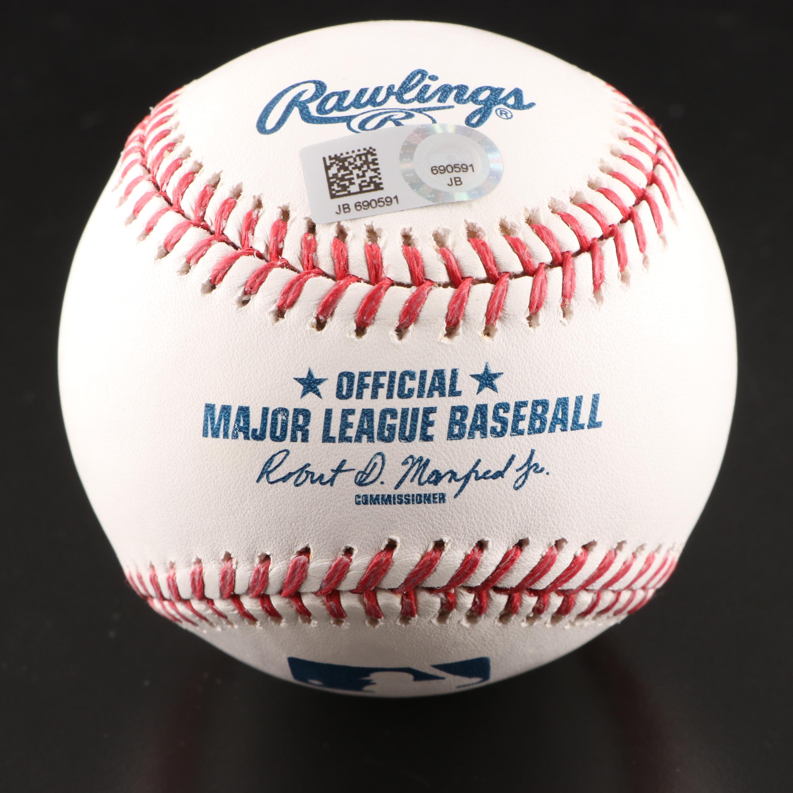Joey Votto Signed Official Rawlings Major League Baseball with Display