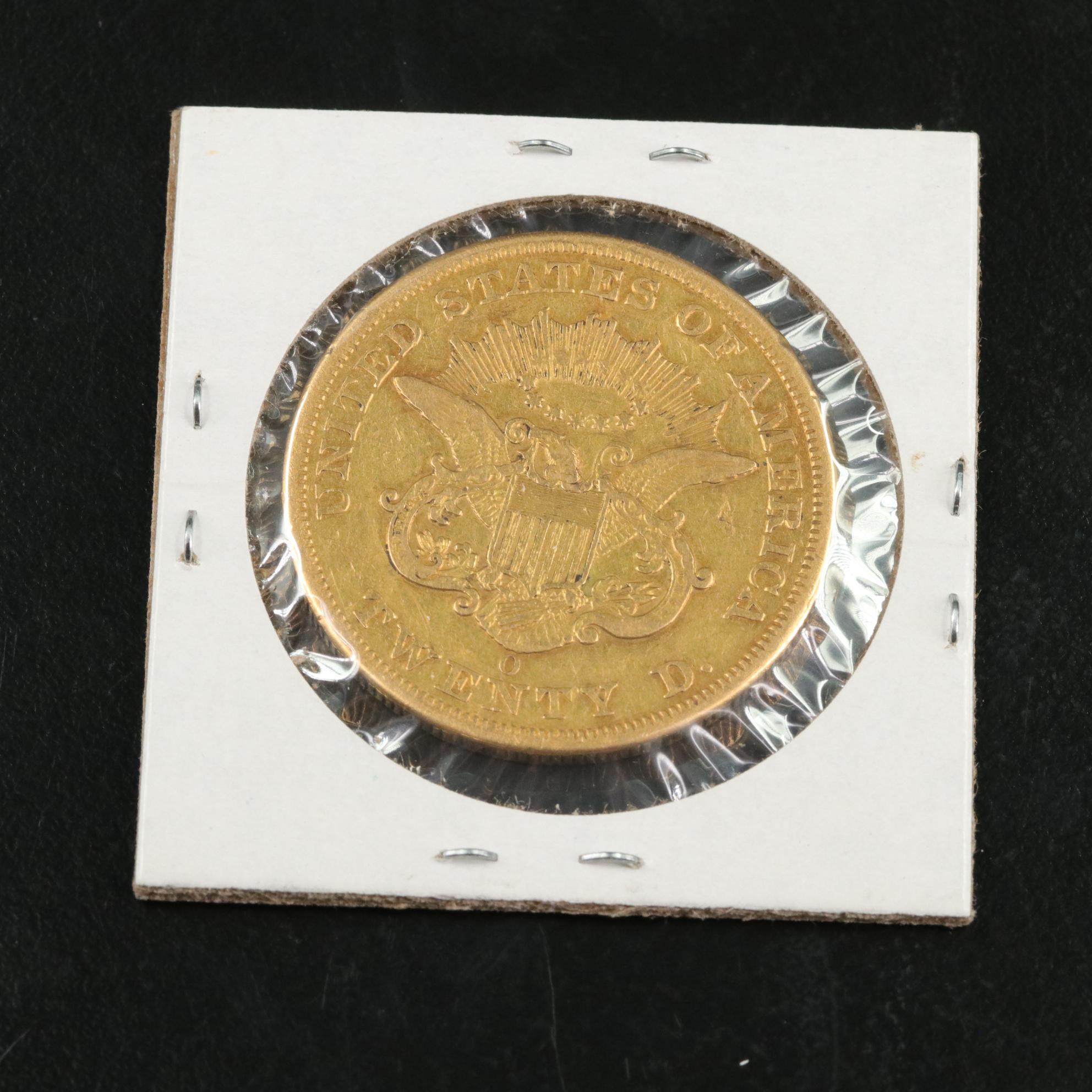 1851-O Liberty Twenty Dollar Gold Coin