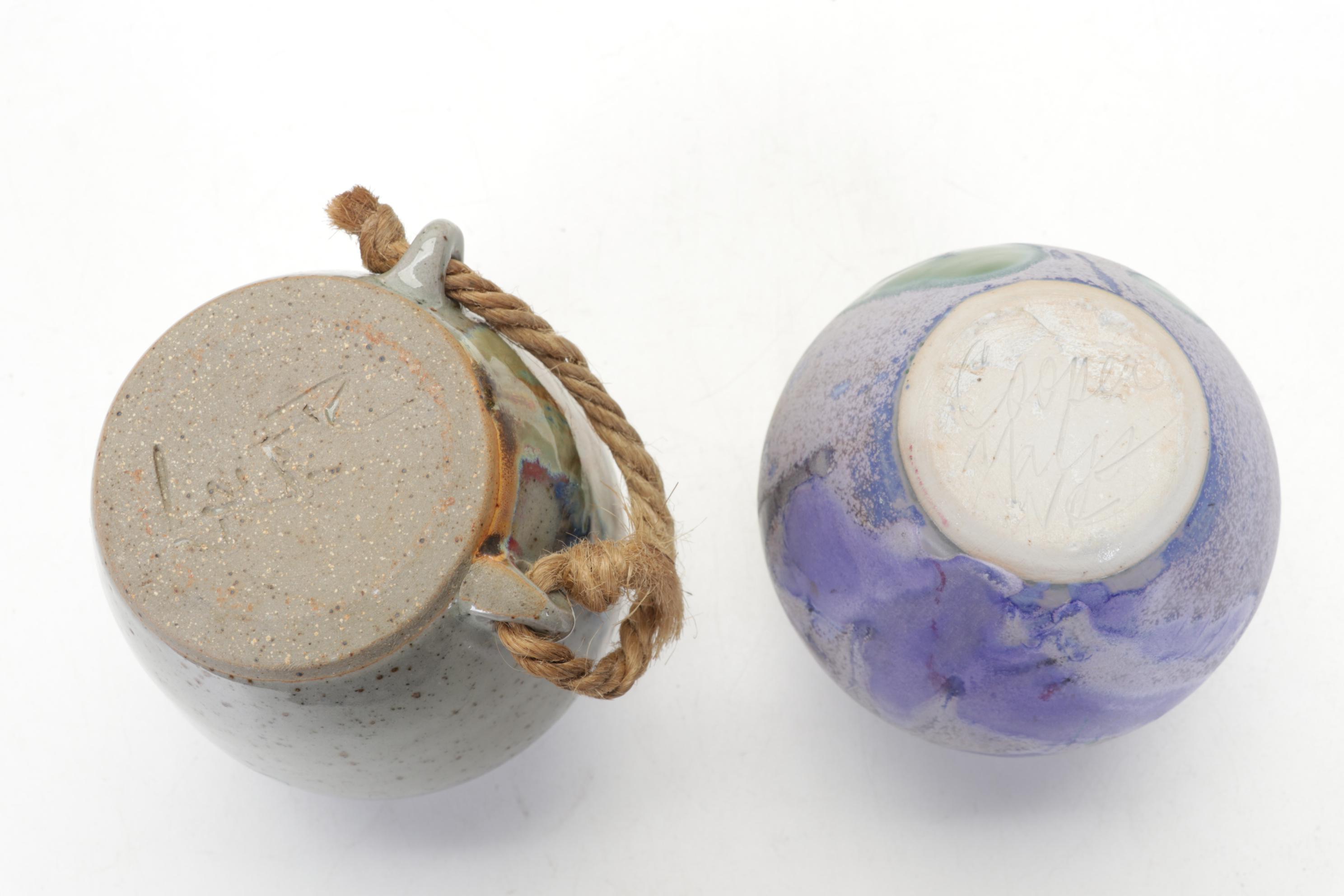 Pigeon Forge Pottery Bi-Color Jug and Other Colorful Art Pottery