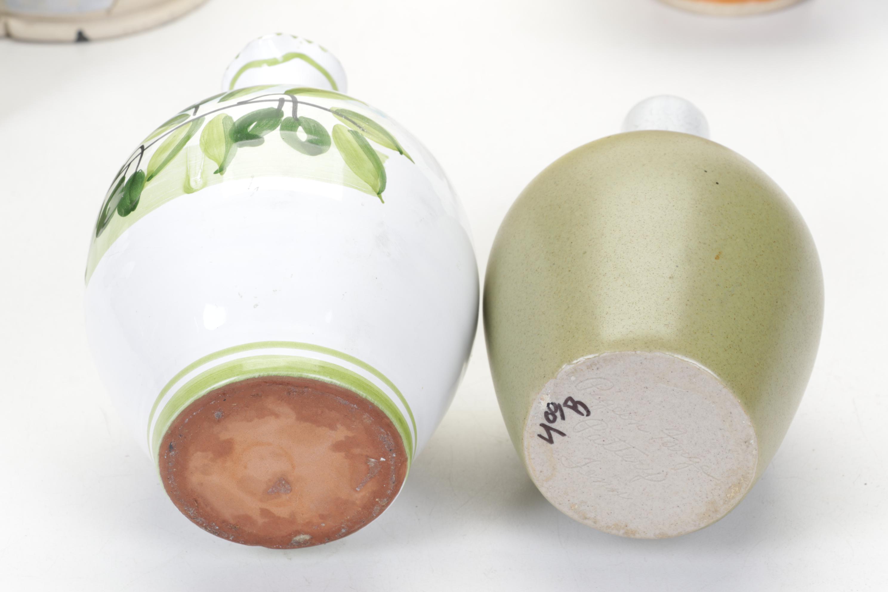 Pigeon Forge Pottery Bi-Color Jug and Other Colorful Art Pottery